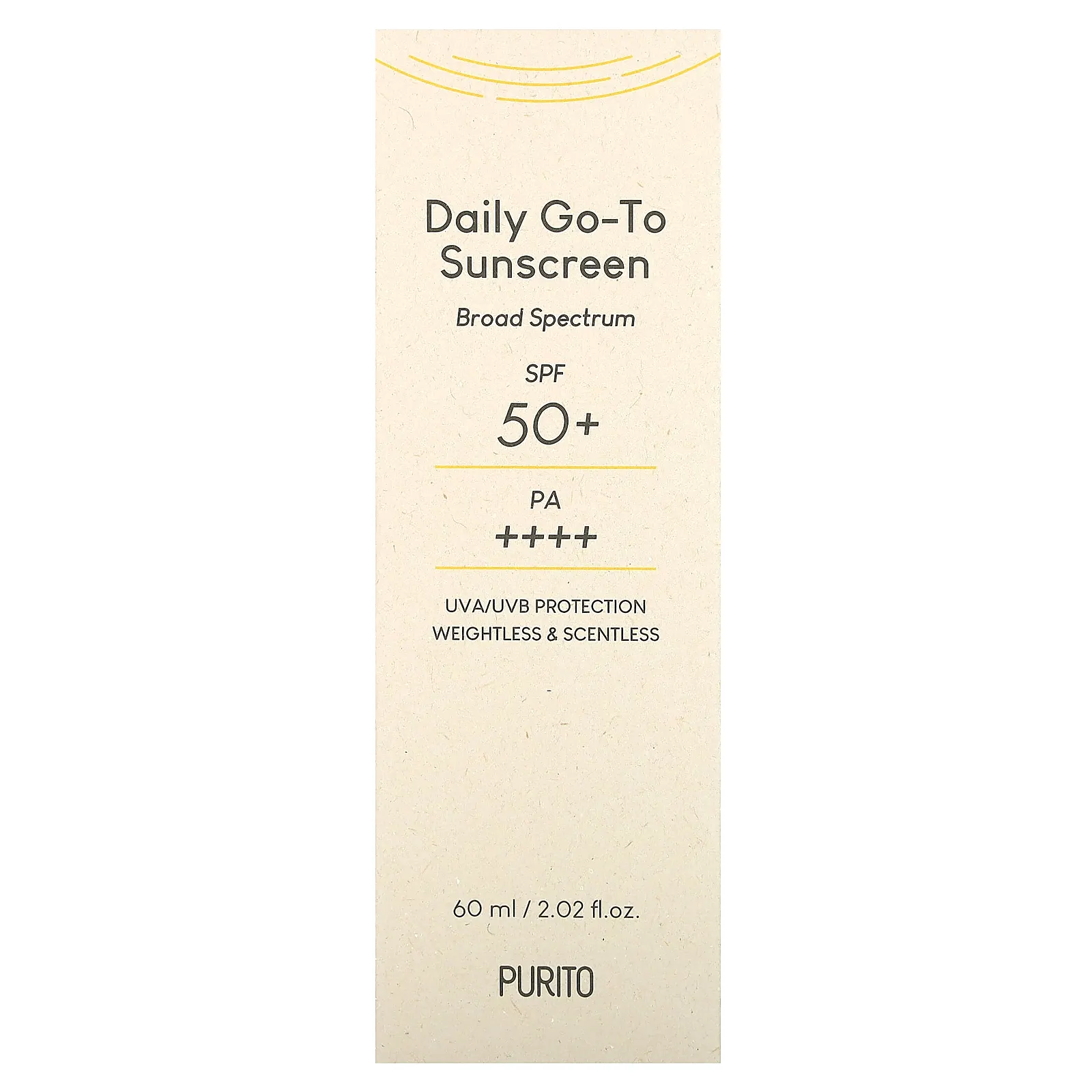 Purito, Daily Go-To Sunscreen, SPF 50+ PA++++, 2.02 fl oz (60 ml)