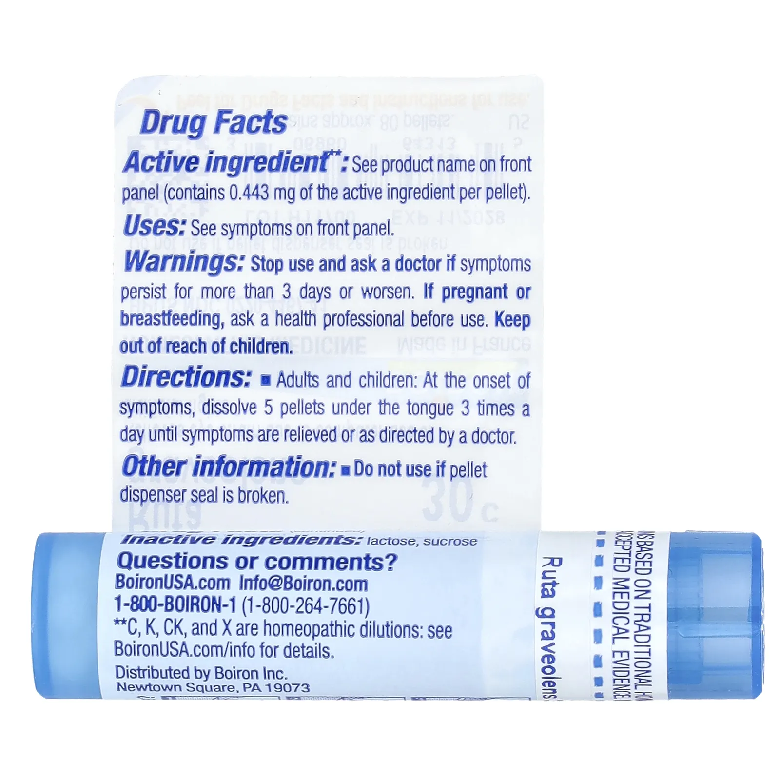 Boiron, Рута душистая (Ruta Graveolens), 30C, приблизительно 80 гранул