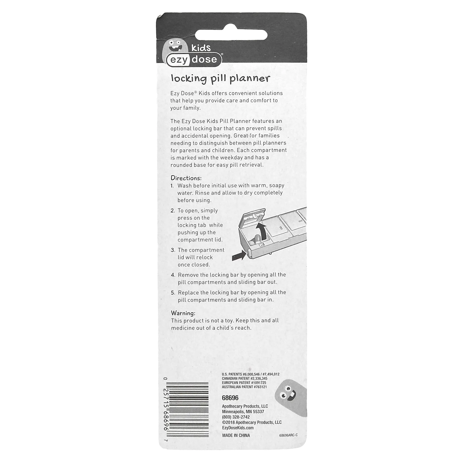 Ezy Dose, для детей, блокирующий таблетку, 1 шт.