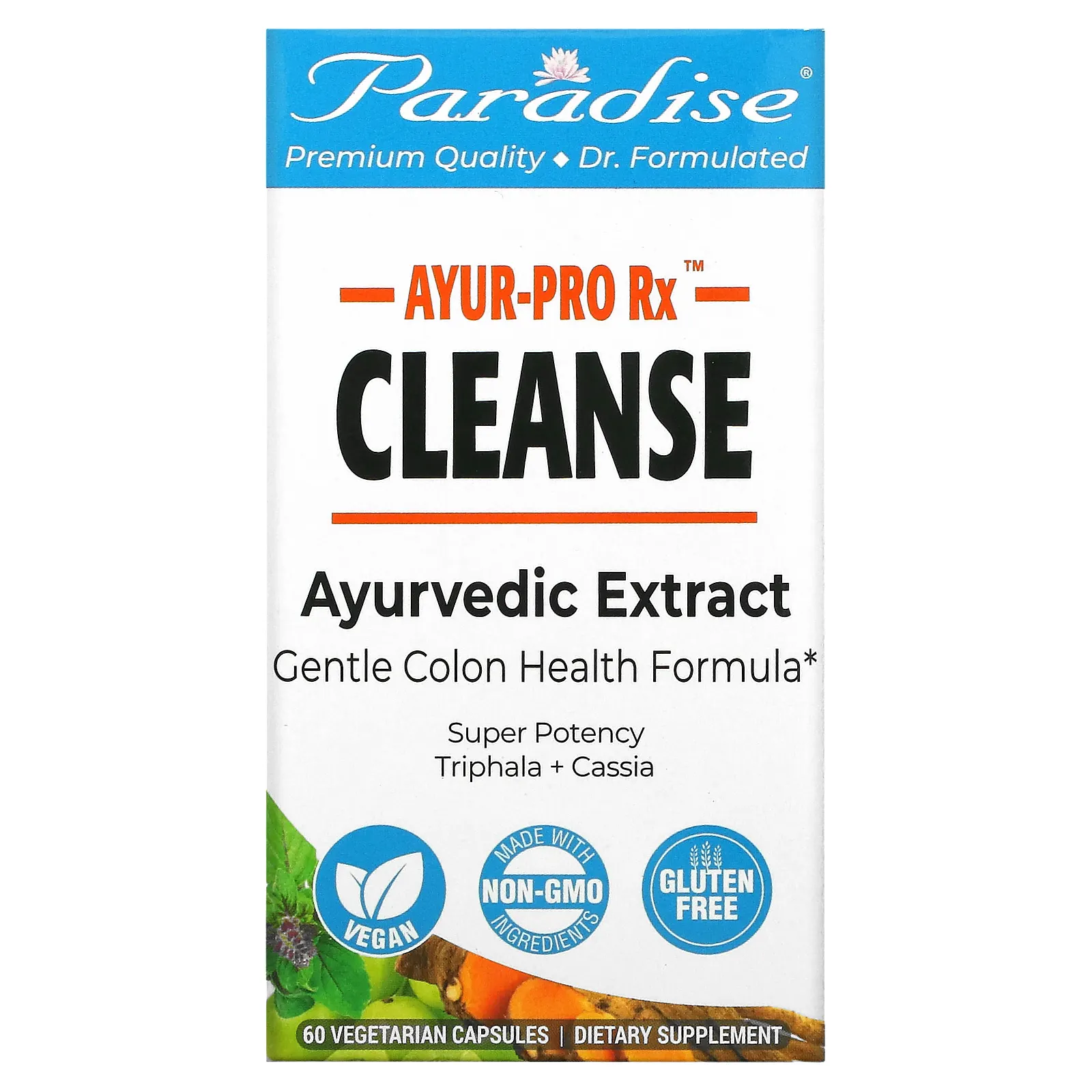Paradise Herbs, AYRU-Pro Rx, очищение, 60 вегетарианских капсул