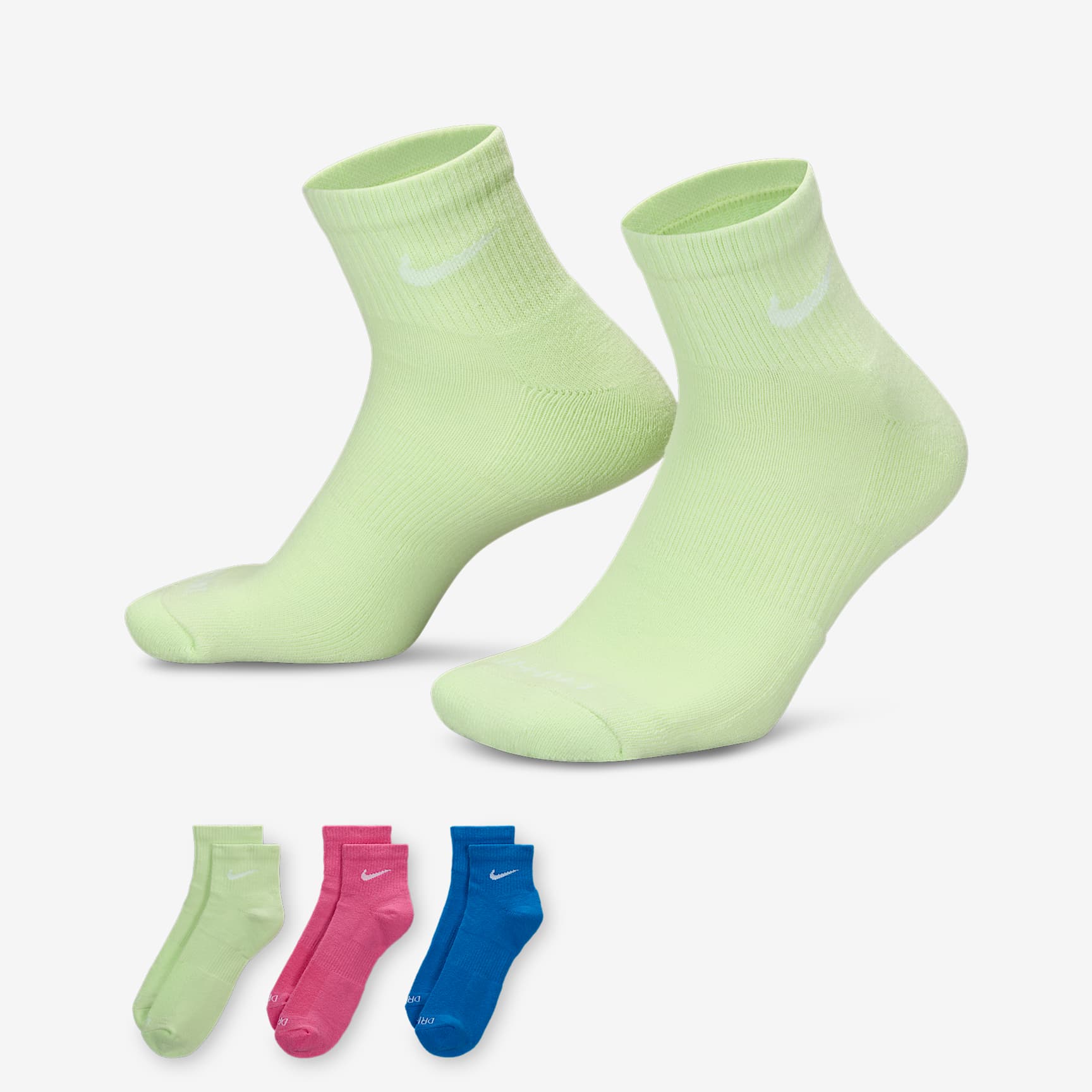 Nike Everyday Plus Cushioned Training Ankle Socks (3 Pairs)