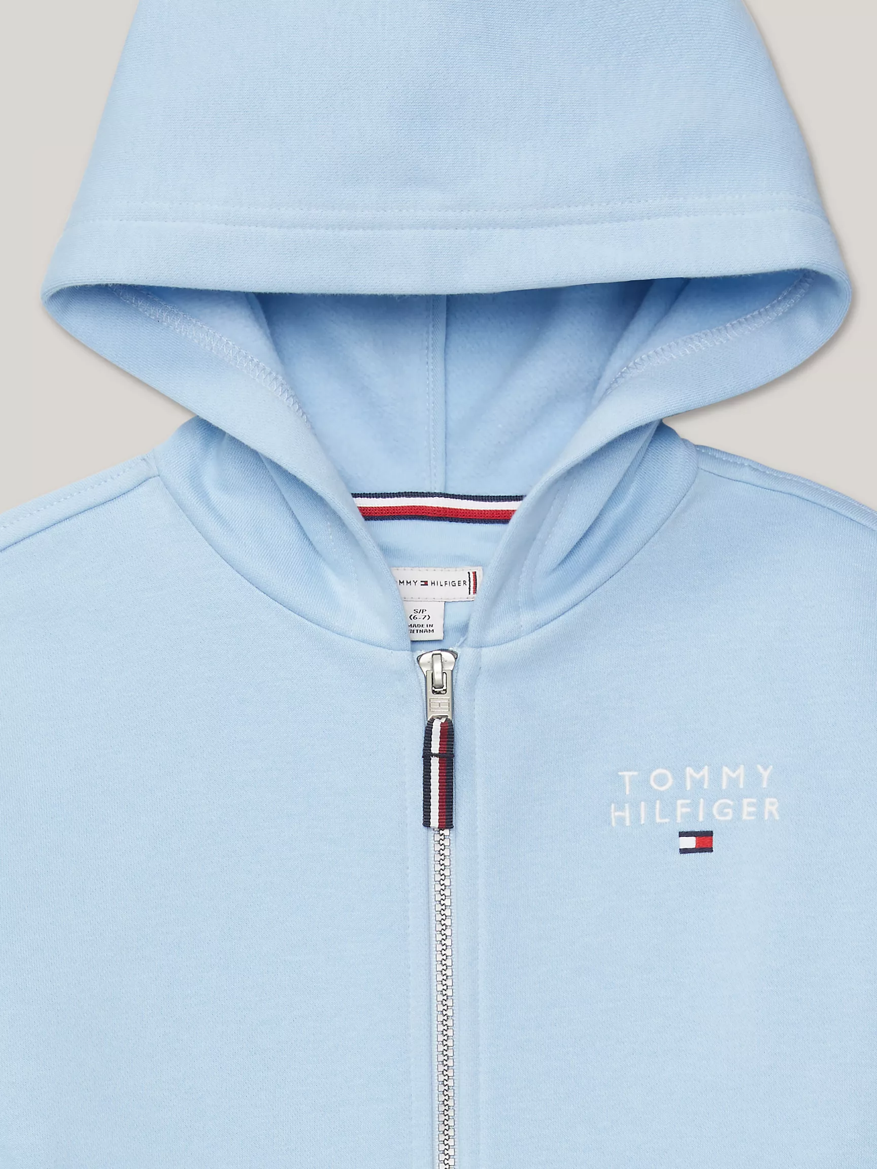 Худи для девочек Tommy Hilfiger, Детское худи на молнии с логотипом Hilfiger