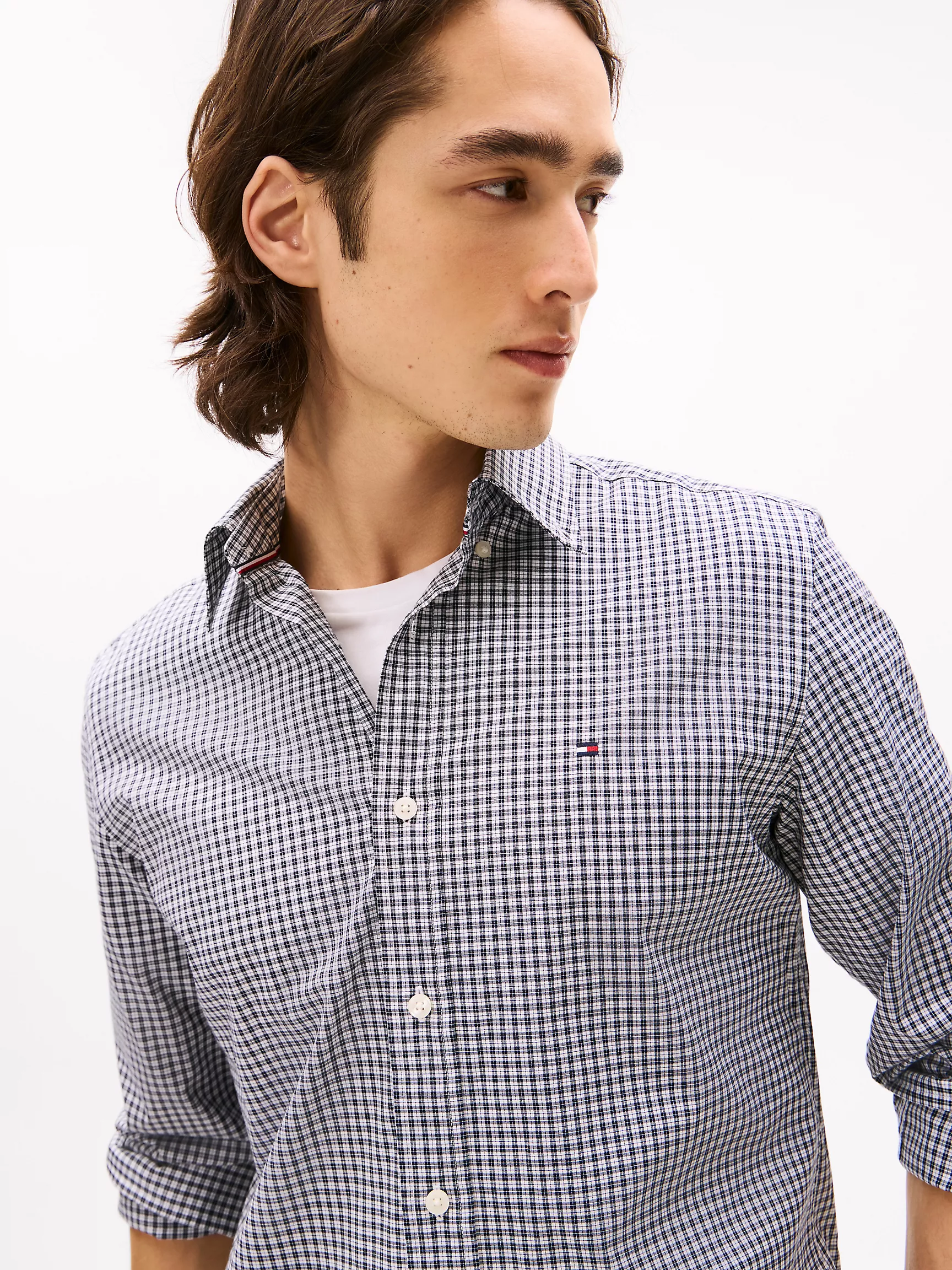 Мужская рубашка Tommy Hilfiger, Эластичная рубашка из поплина стандартного кроя