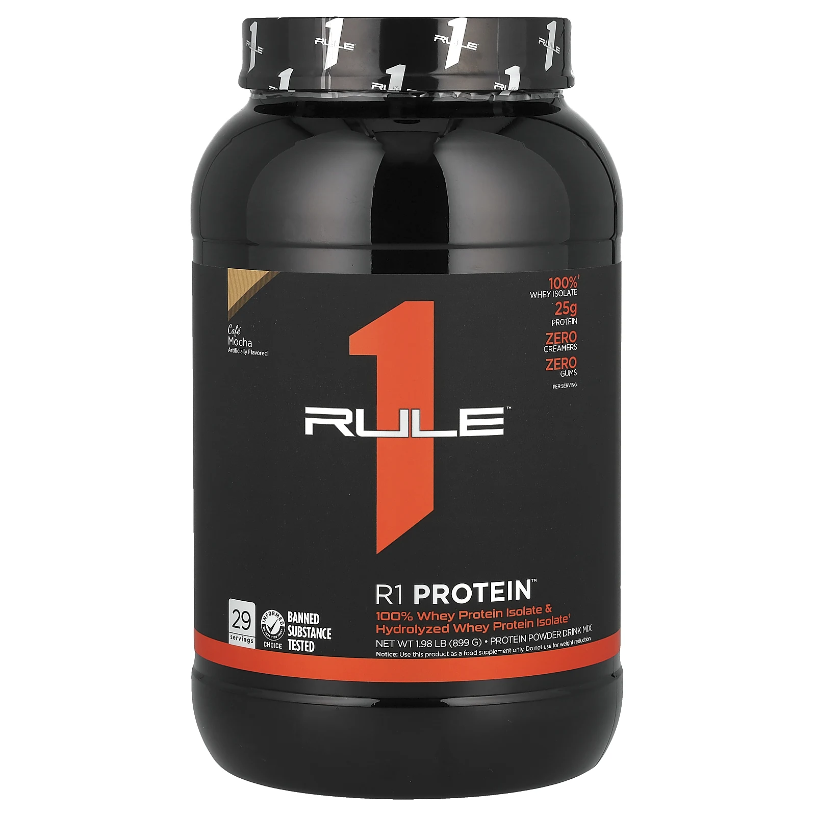 Rule One Proteins, R1 протеиновая смесь для приготовления напитка, со вкусом кофе мокко, 899 г (1,98 фунта)