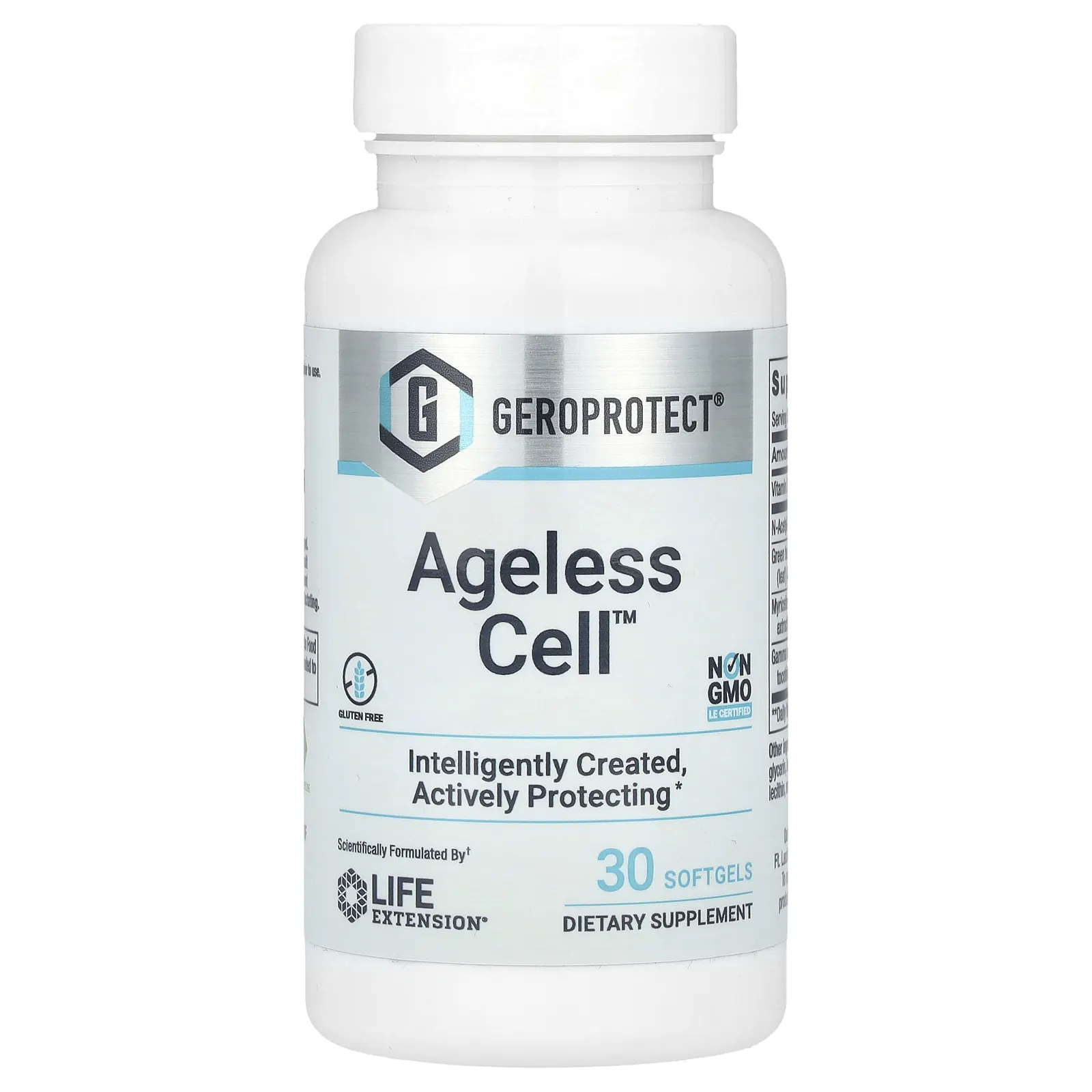 Life Extension, GEROPROTECT Ageless Cell, средство против старения клеточной системы, 30 капсул