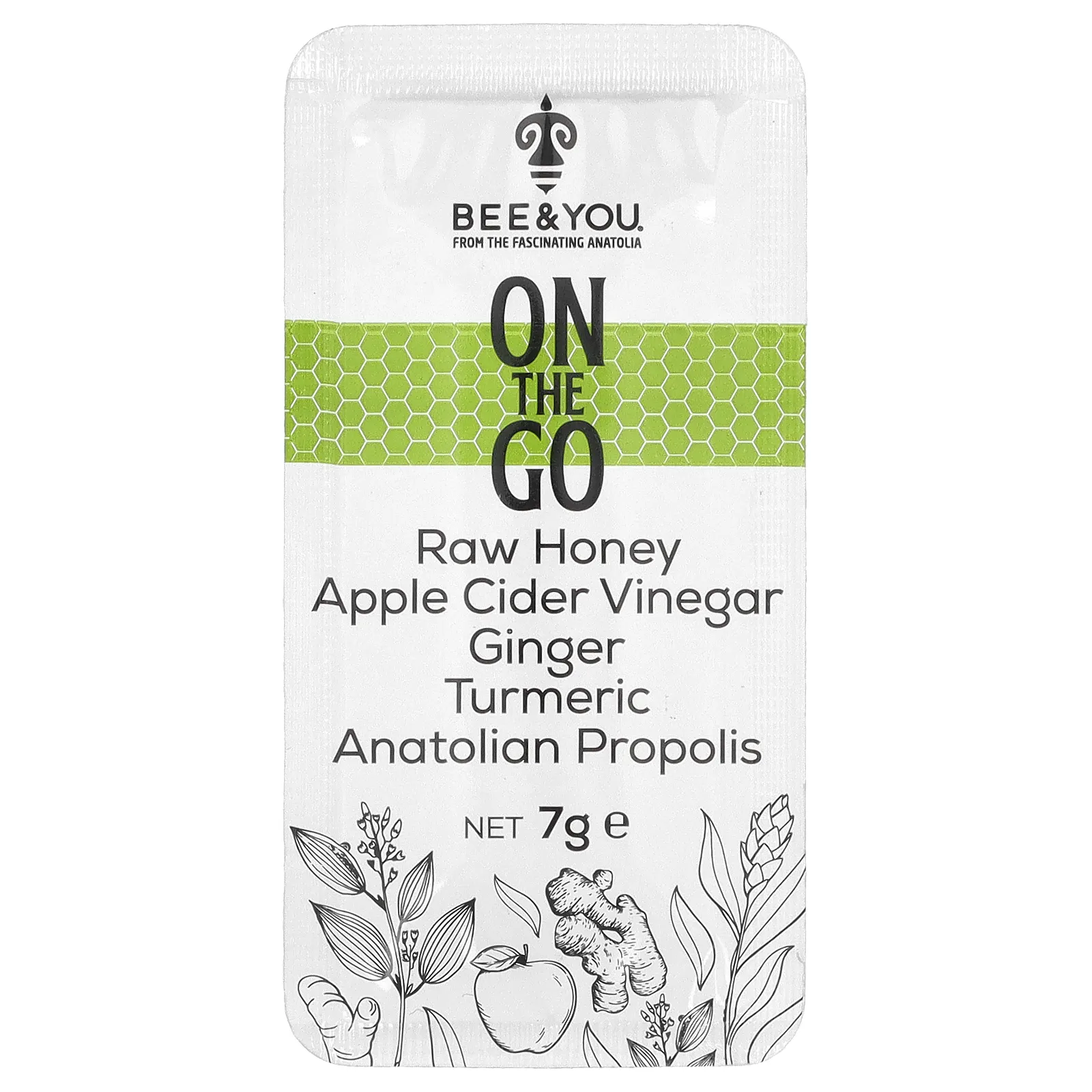 Bee & You, On The Go, для детоксикации, 7 упаковок по 7 г (0,25 унции)