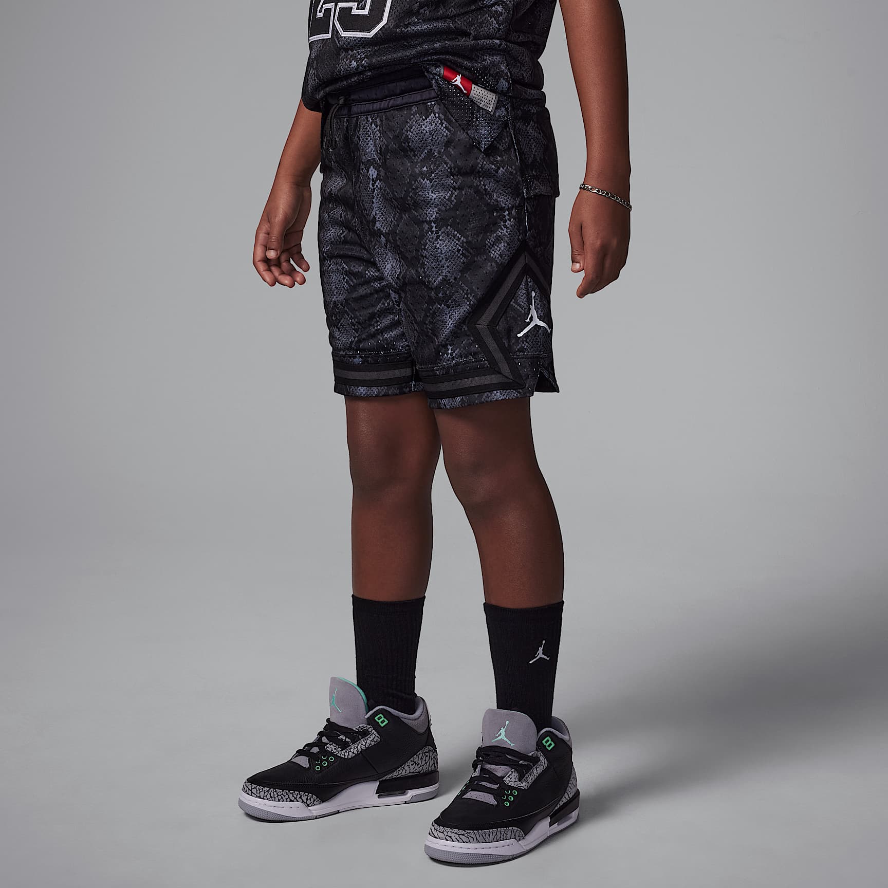 Jordan Dri-FIT Big Kids' MJ Printed Sport Diamond Shorts
