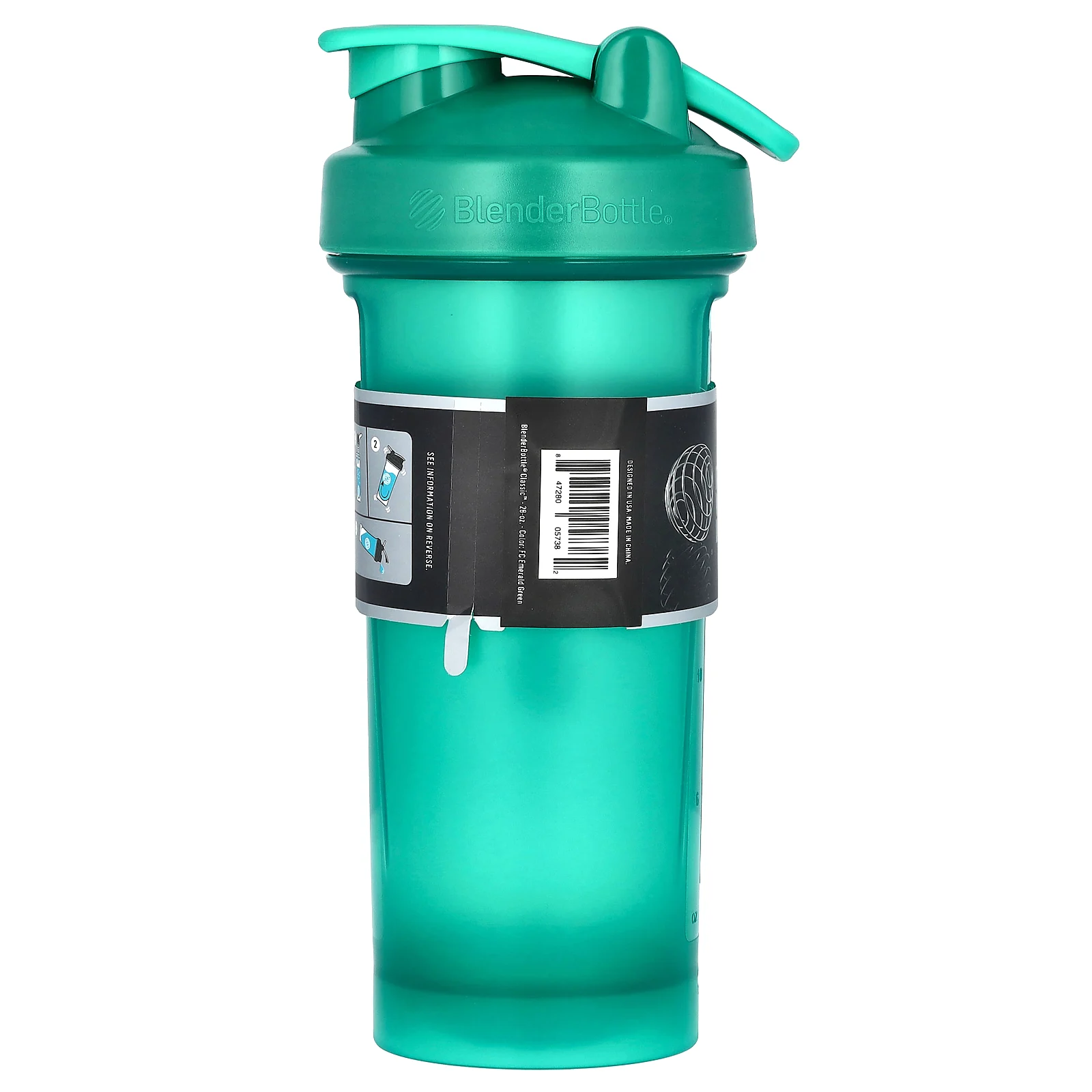 Blender Bottle, Classic With Loop, классический шейкер с петелькой, изумрудный, 828 мл (28 унций)