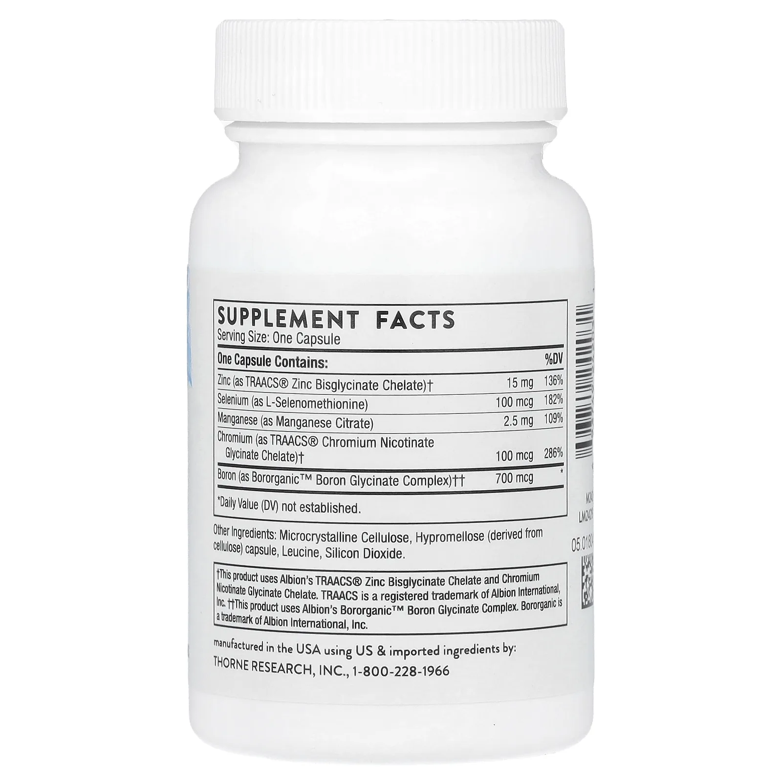 Thorne, микроэлементы, 90 капсул