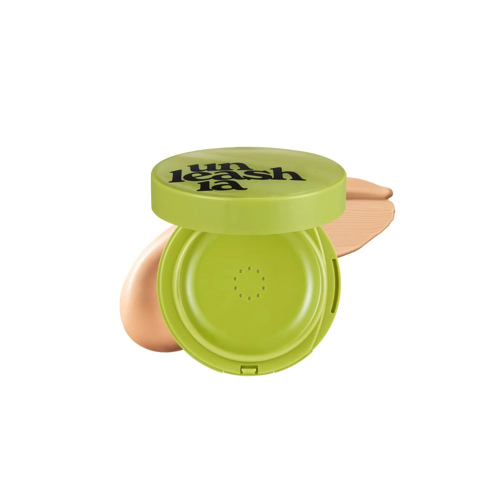 Unleashia, Satin Wear Healthy-Green Cushion, кушон, SPF 30 PA++, оттенок 27 персиковый, 15 г (0,52 унции)