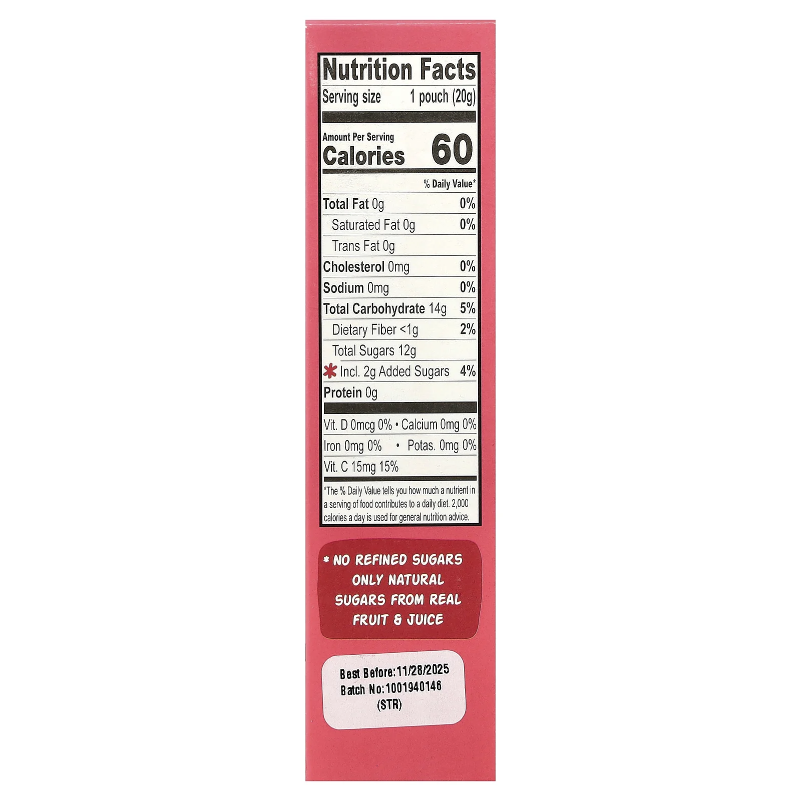 The Froot Thief, Real Fruit Whips, клубника, 5 пакетиков по 20 г (0,7 унции)