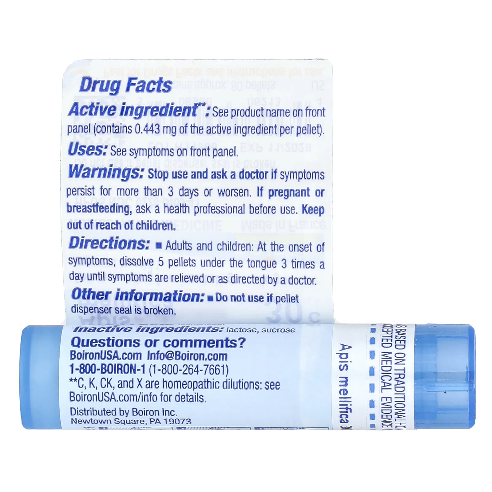 Boiron, Пчела медоносная, 30C, прибл. 80 гранул