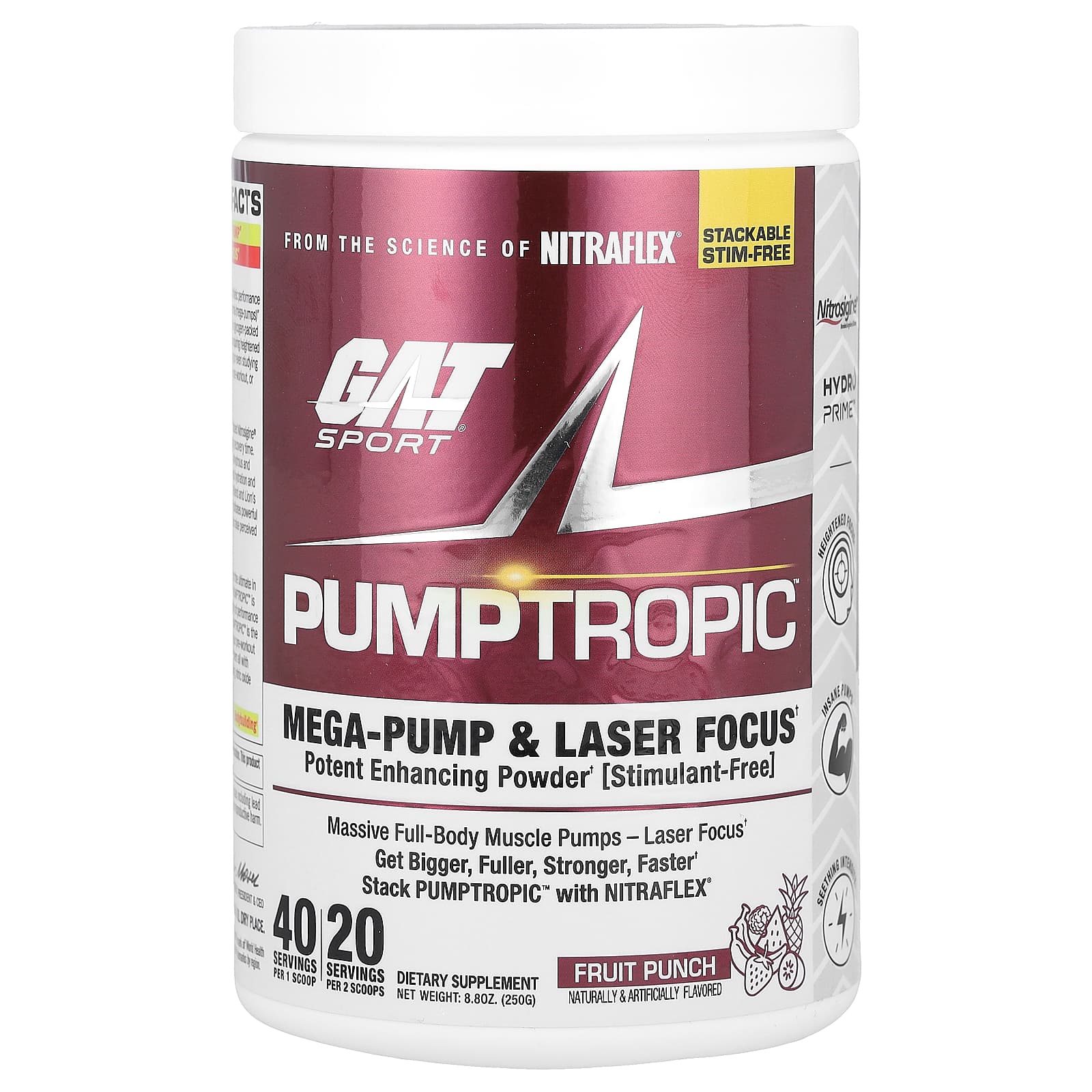 GAT, Sport, Pumptropic, фруктовый пунш, 250 г (8,8 унции)