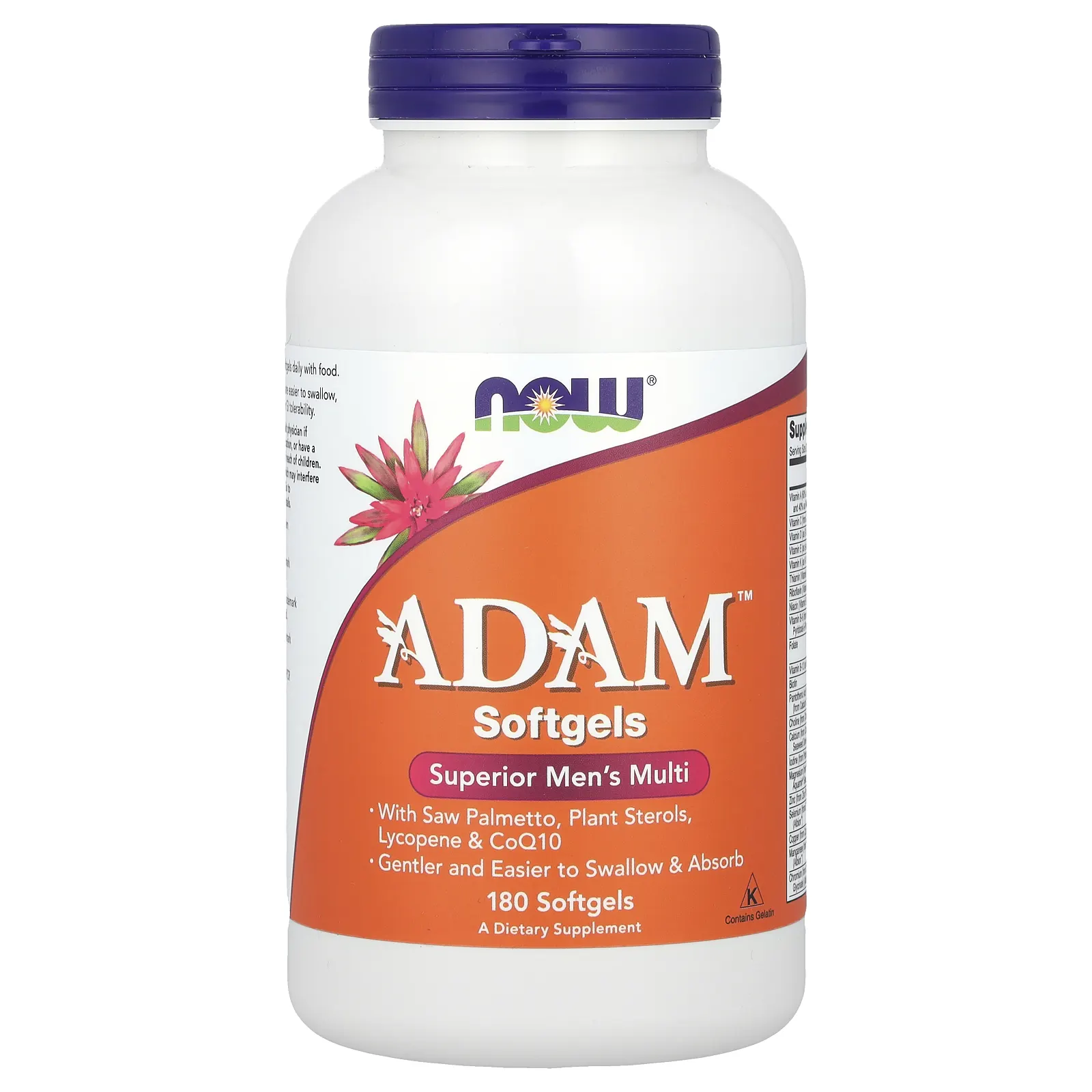 NOW Foods, ADAM, превосходные мультивитамины для мужчин, 180 мягких таблеток
