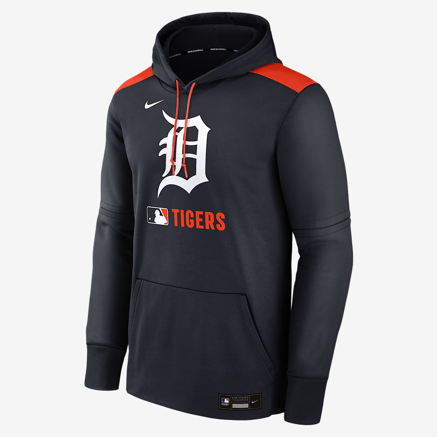 Detroit Tigers Authentic Collection Men's Nike Therma MLB Pullover Hoodie
