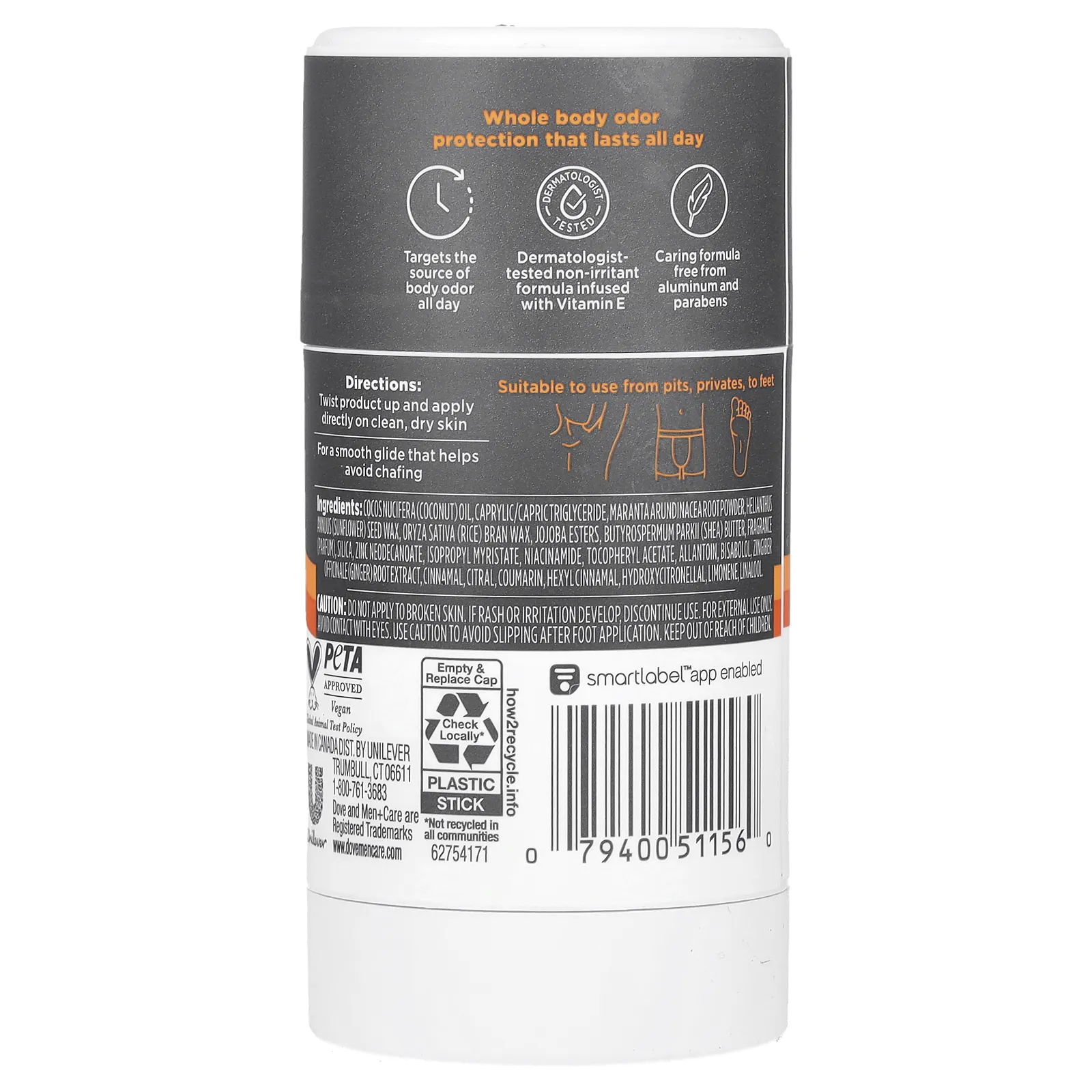 Dove, Men + Care, дезодорант-стик для всего тела, 2,6 унции