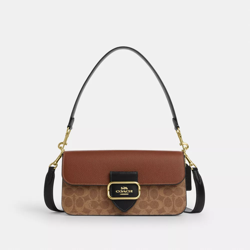 Сумка COACH Morgan Shoulder Bag In Colorblock Signature Canvas