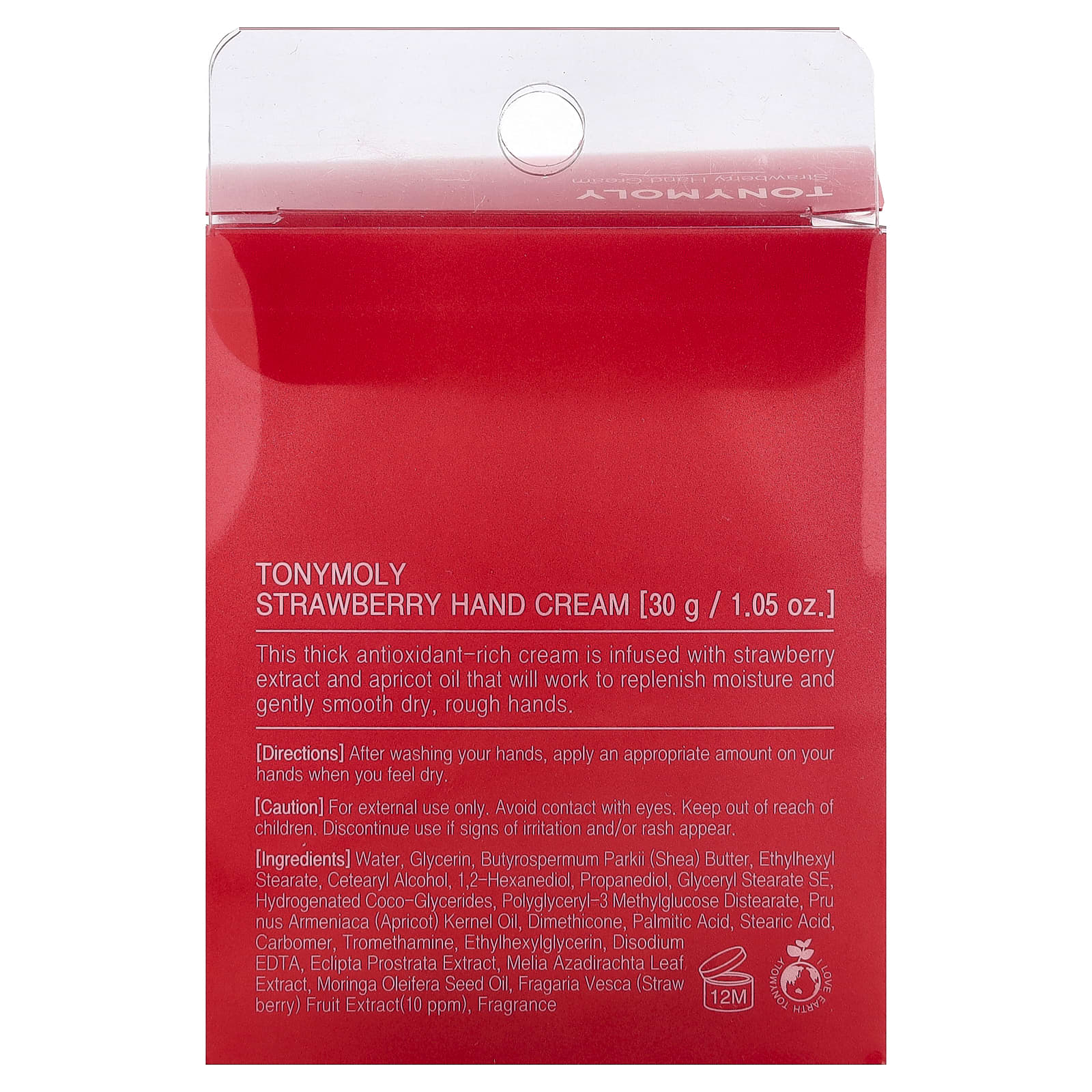 TonyMoly, крем для рук, с клубникой, 30 г (1,05 унции)