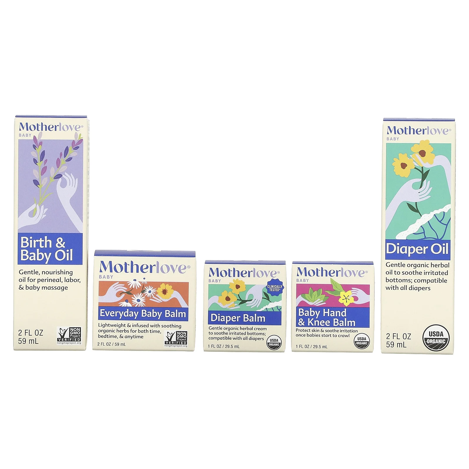 Motherlove, уход за телом, в подарочной упаковке, набор из 5 предметов