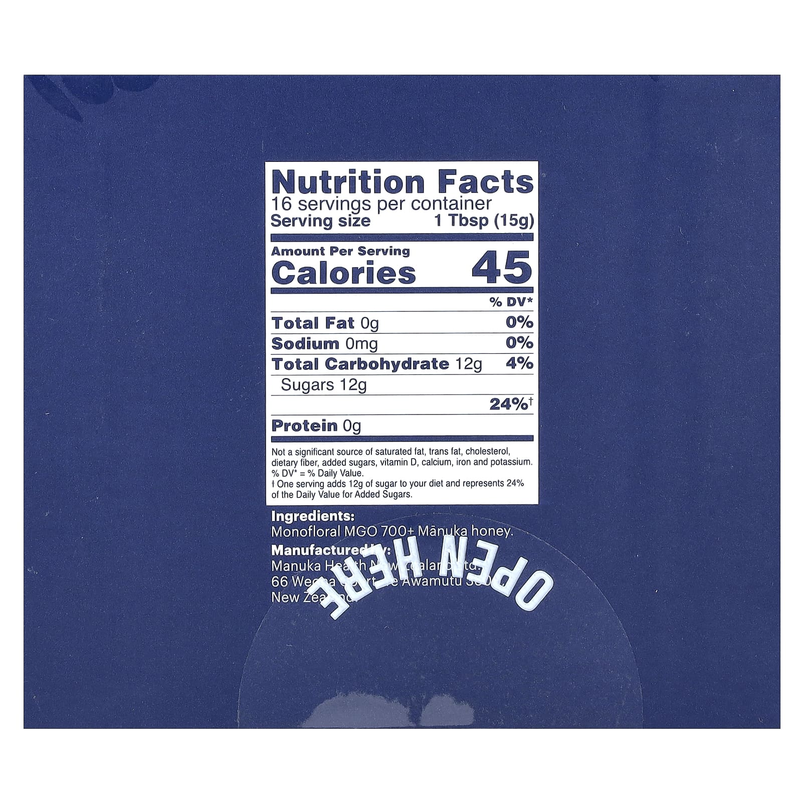 Manuka Health, Мед манука, UMF 18+, MGO700 +, 250 г (8,8 унции)