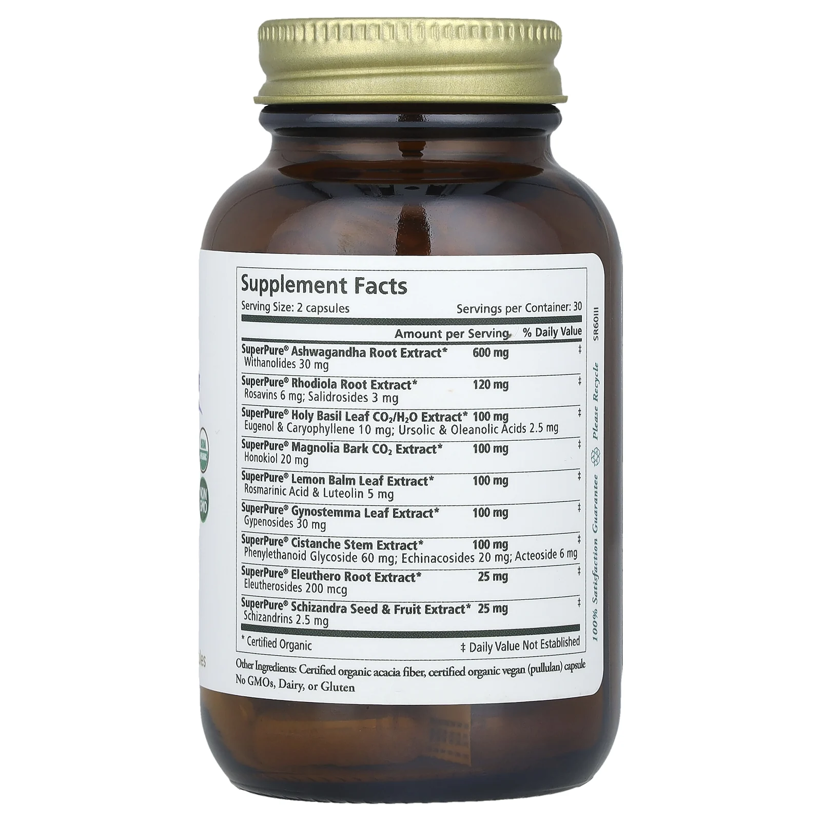 Pure Synergy, Средство от стресса, 60 капсул