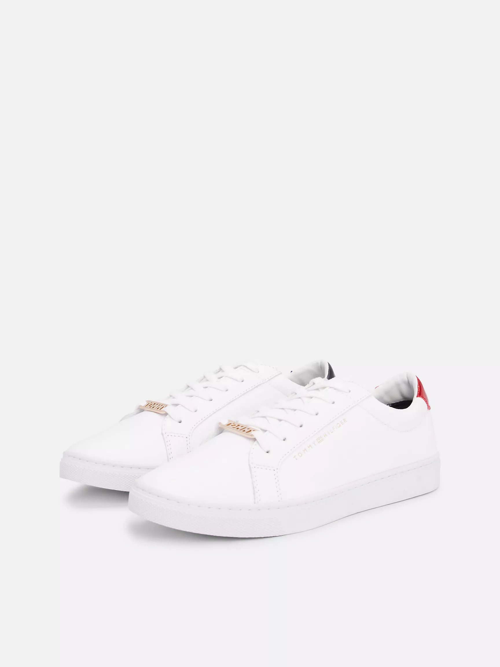 Женские кроссовки Tommy Hilfiger, Однотонные кожаные кеды