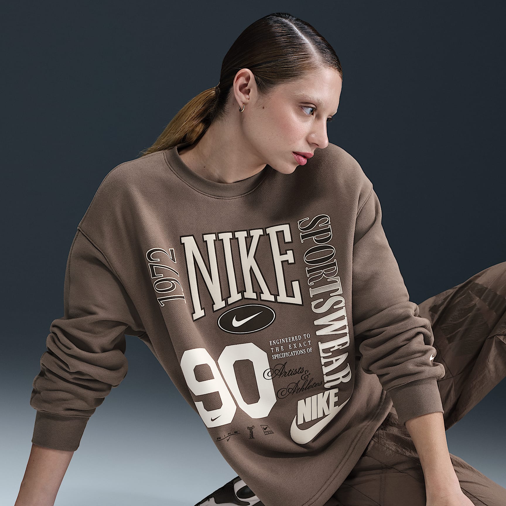 Nike Sportswear Women's Oversized Crew-Neck French Terry Sweatshirt
