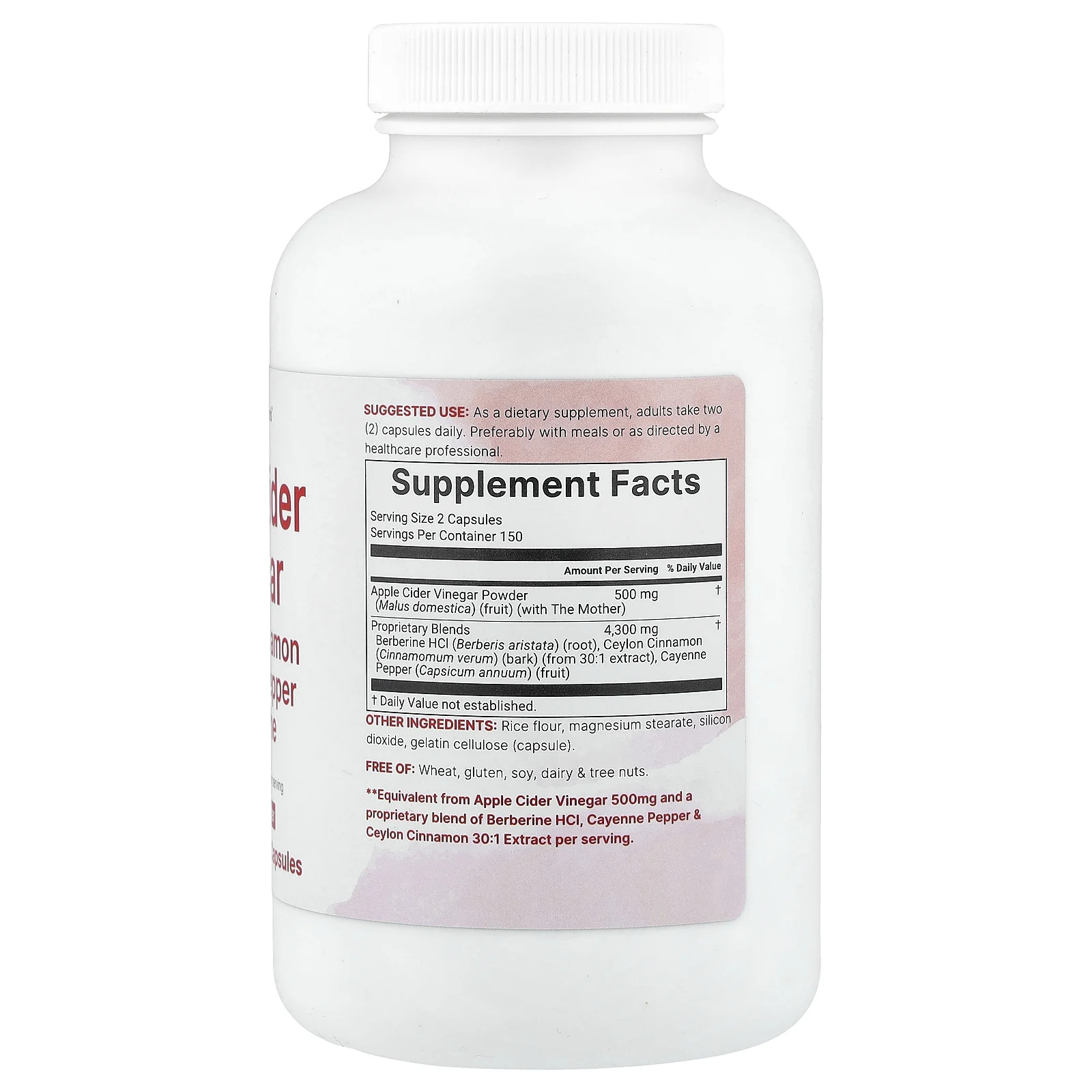 Micro Ingredients, яблочный уксус с уксусной маткой, 300 капсул