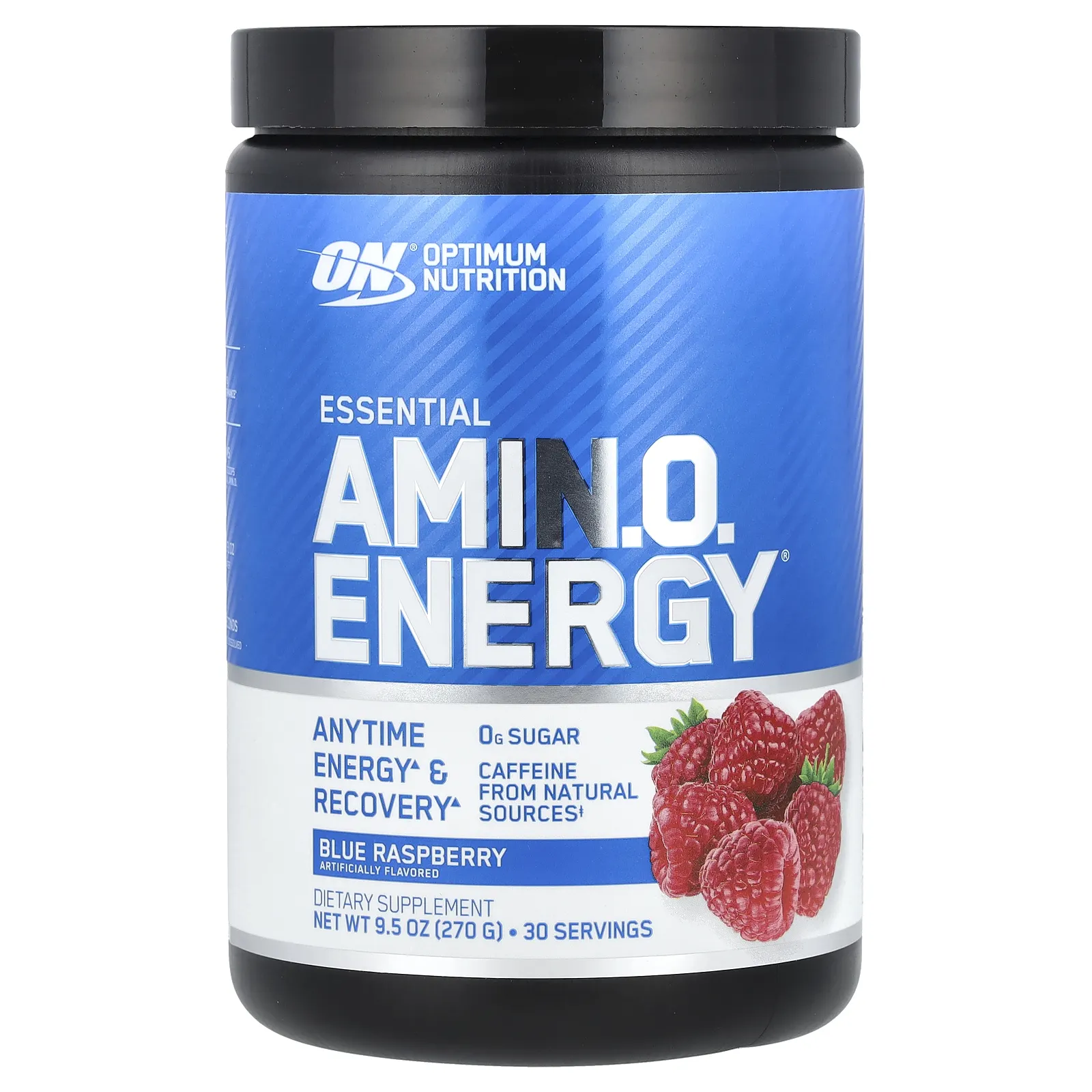 Optimum Nutrition, Essential Amin.O. Energy, голубая малина, 270 г (9,5 унций)