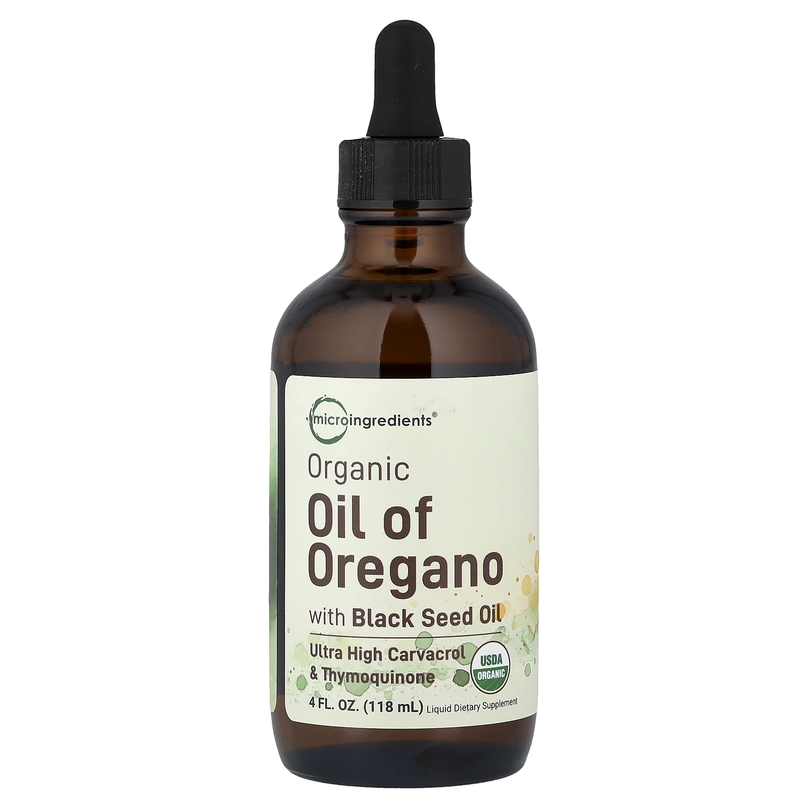 Micro Ingredients, органическое масло орегано с маслом чёрного тмина, 118 мл (4 жидк. унции)
