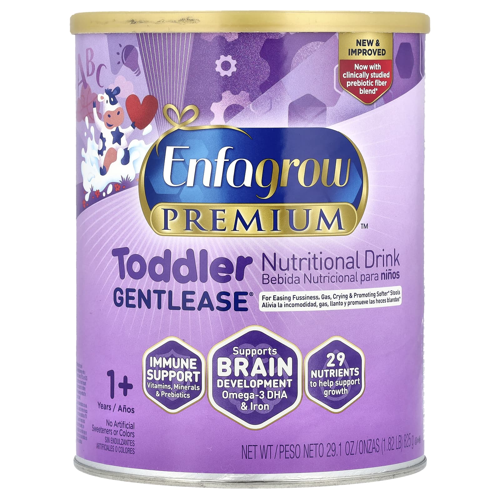 Enfamil, Enfagrow Premium ™, питательный напиток Gentlease® для малышей, для детей от 1 года, 825 г (29,1 унции)