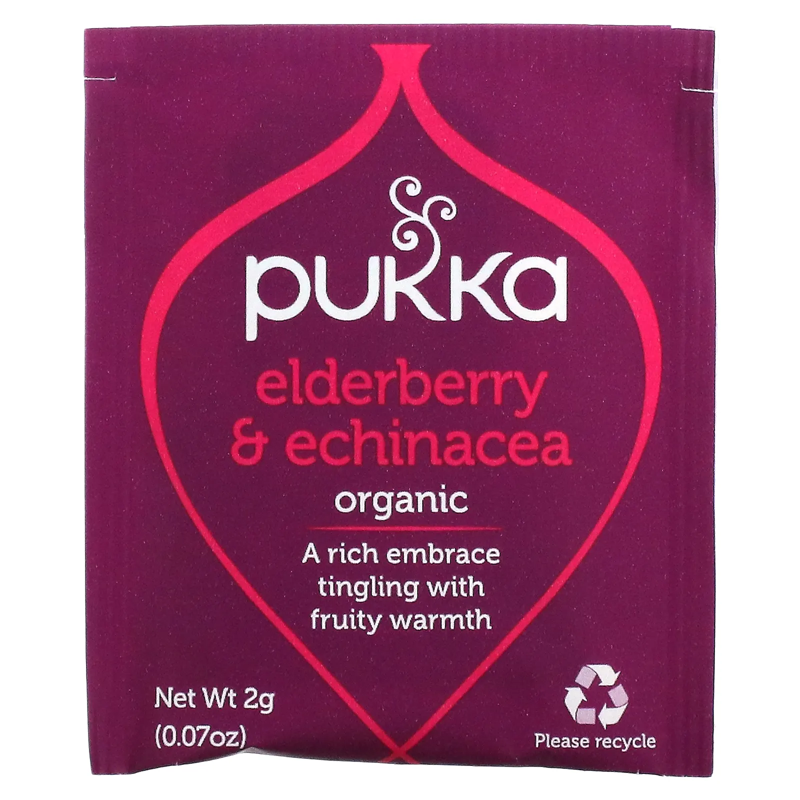 Pukka Herbs, Органический травяной чай, бузина и эхинацея, без кофеина, 20 пакетиков, 40 г (1,41 унции)