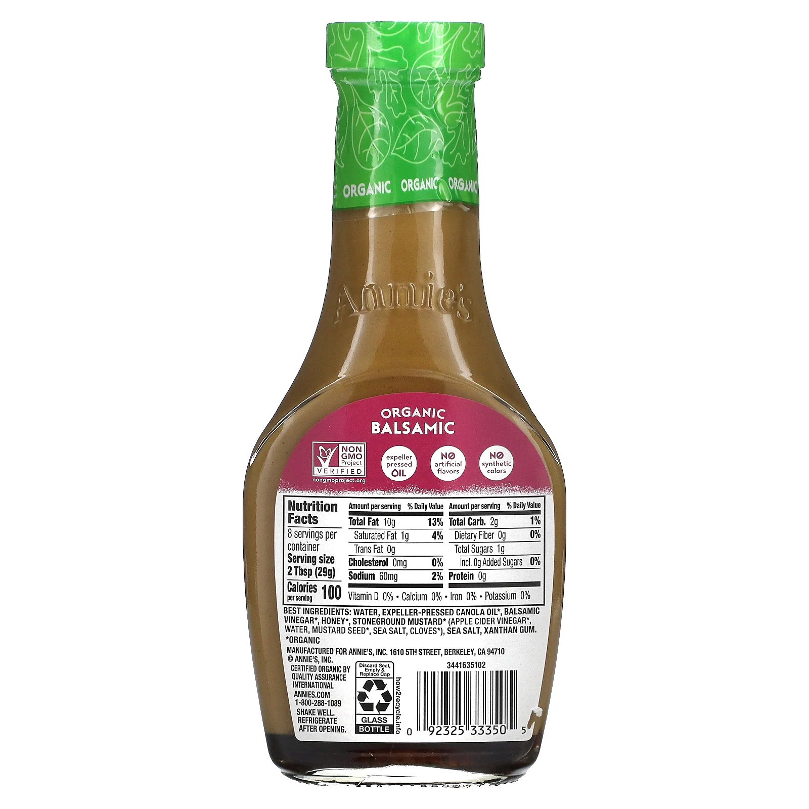 Annie's Homegrown, Органический бальзамический винегрет, 236 мл (8 жидк. Унций)