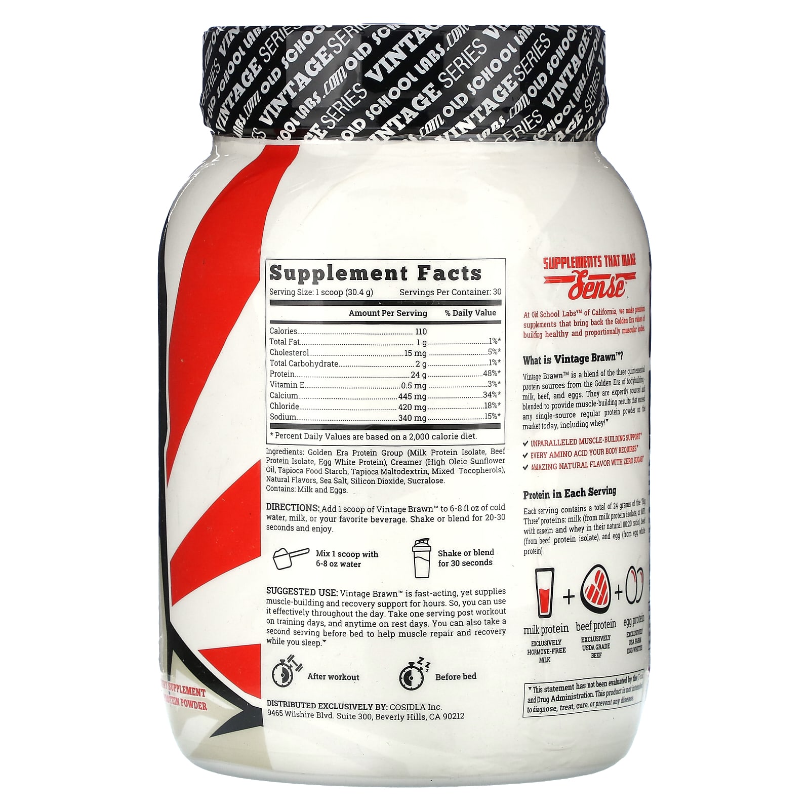 Old School Labs, Vintage Brawn, порошок для наращивания мышечной массы Golden Era, праздничный торт, 912 г (2,01 фунта)