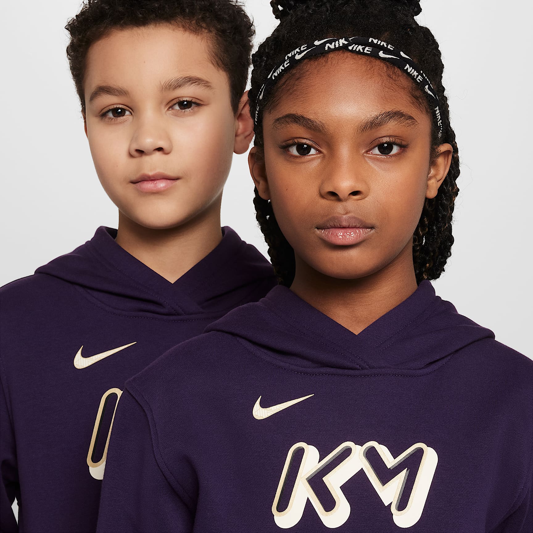 Kylian Mbappé Club Fleece Big Kids' Soccer Hoodie