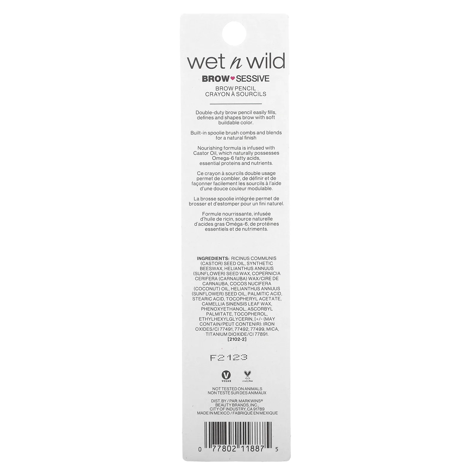 wet n wild, карандаш для бровей, коричневый, 0,7 г (0,02 унции)