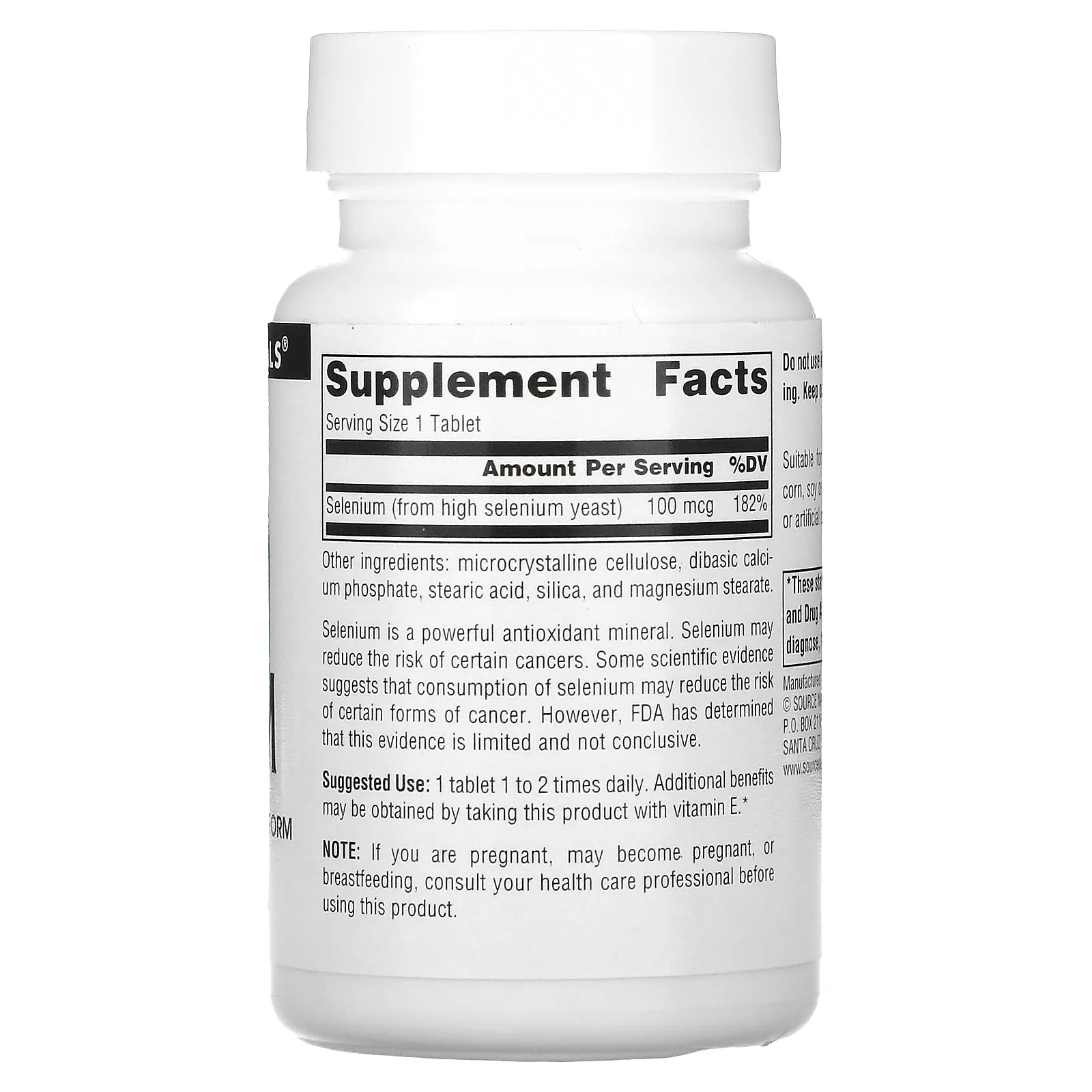 Source Naturals, селен, 100 мкг, 250 таблеток