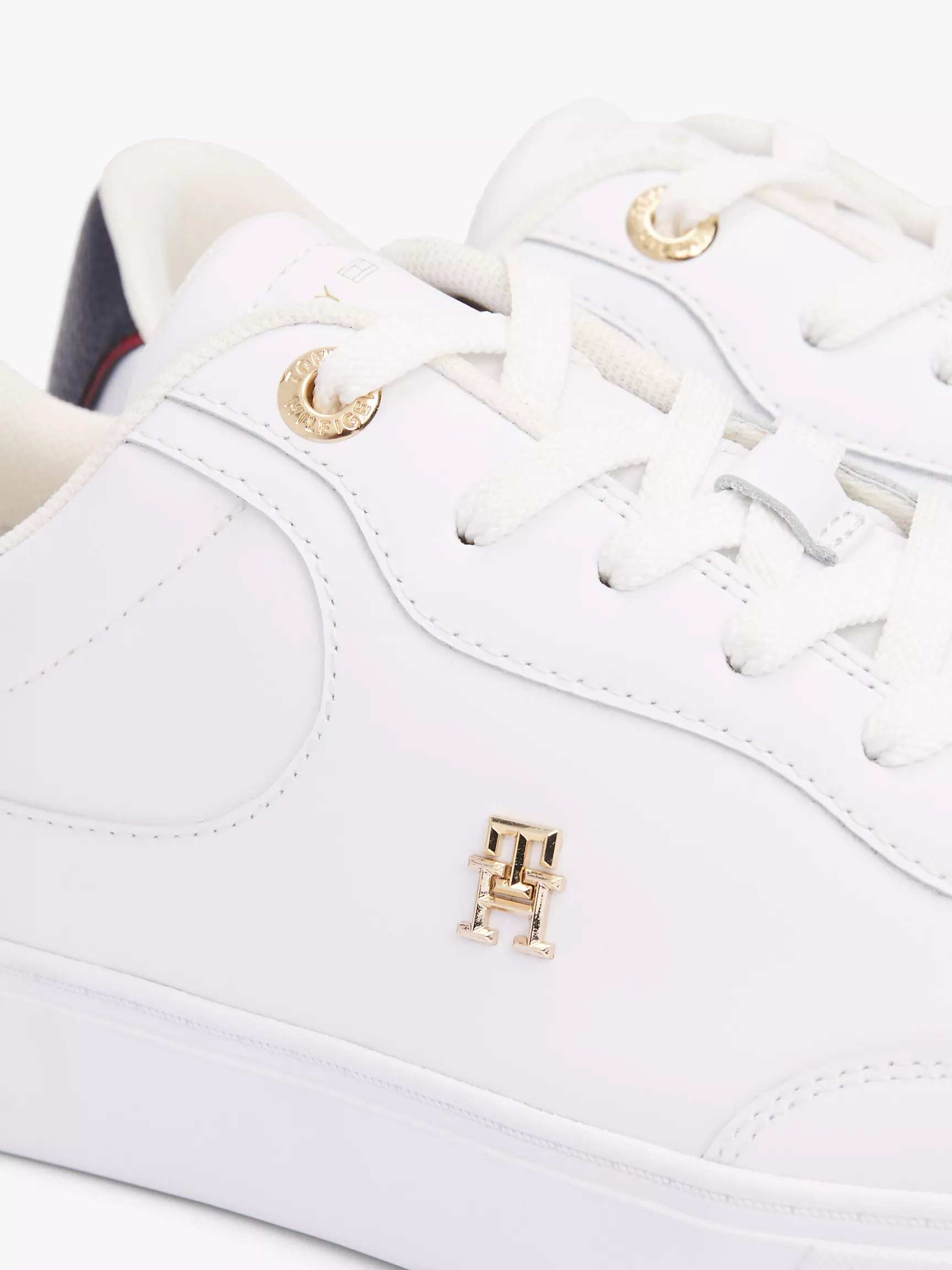 Женские кроссовки Tommy Hilfiger, Кожаные кеды с монограммным узором