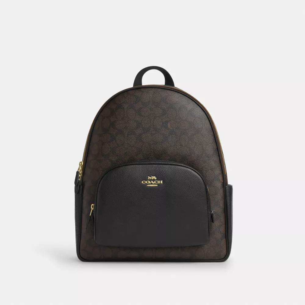 Рюкзак COACH Large Court Backpack In Signature Canvas