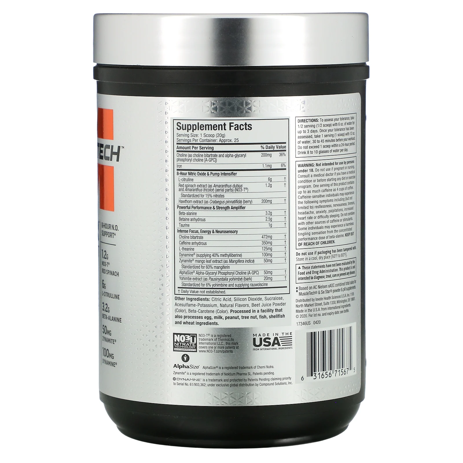 MuscleTech, Shatter Pre-Workout Elite, кислые конфеты, 487 г (1,07 фунта)