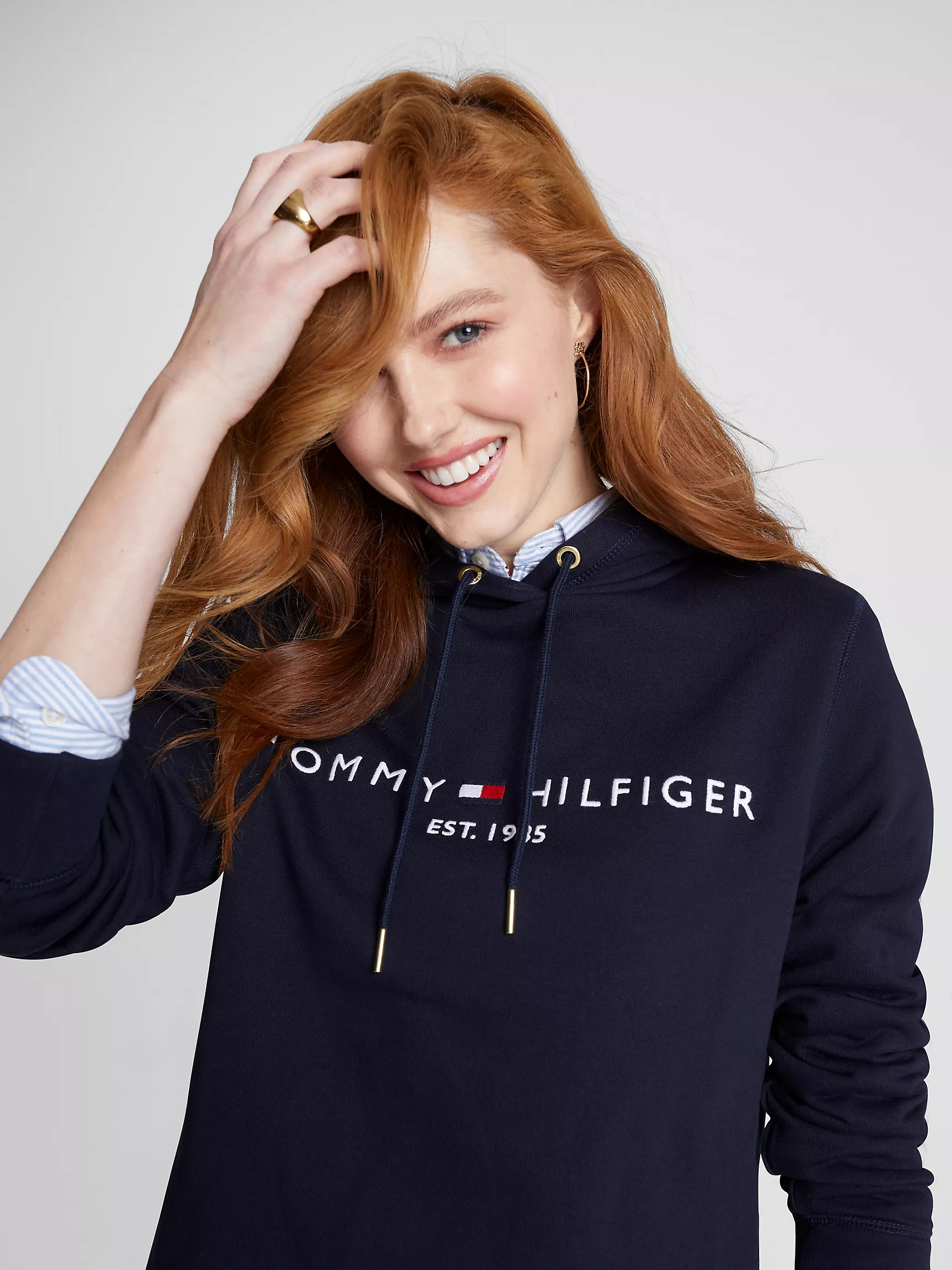 Женское худи Tommy Hilfiger, Худи с вышитым логотипом Tommy