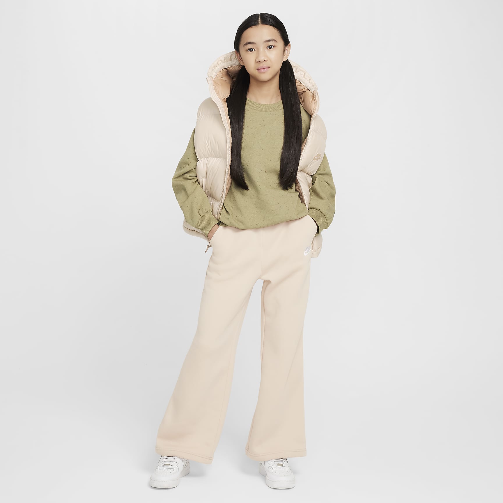Nike Sportswear Club Fleece Girls' Wide-Leg Pants