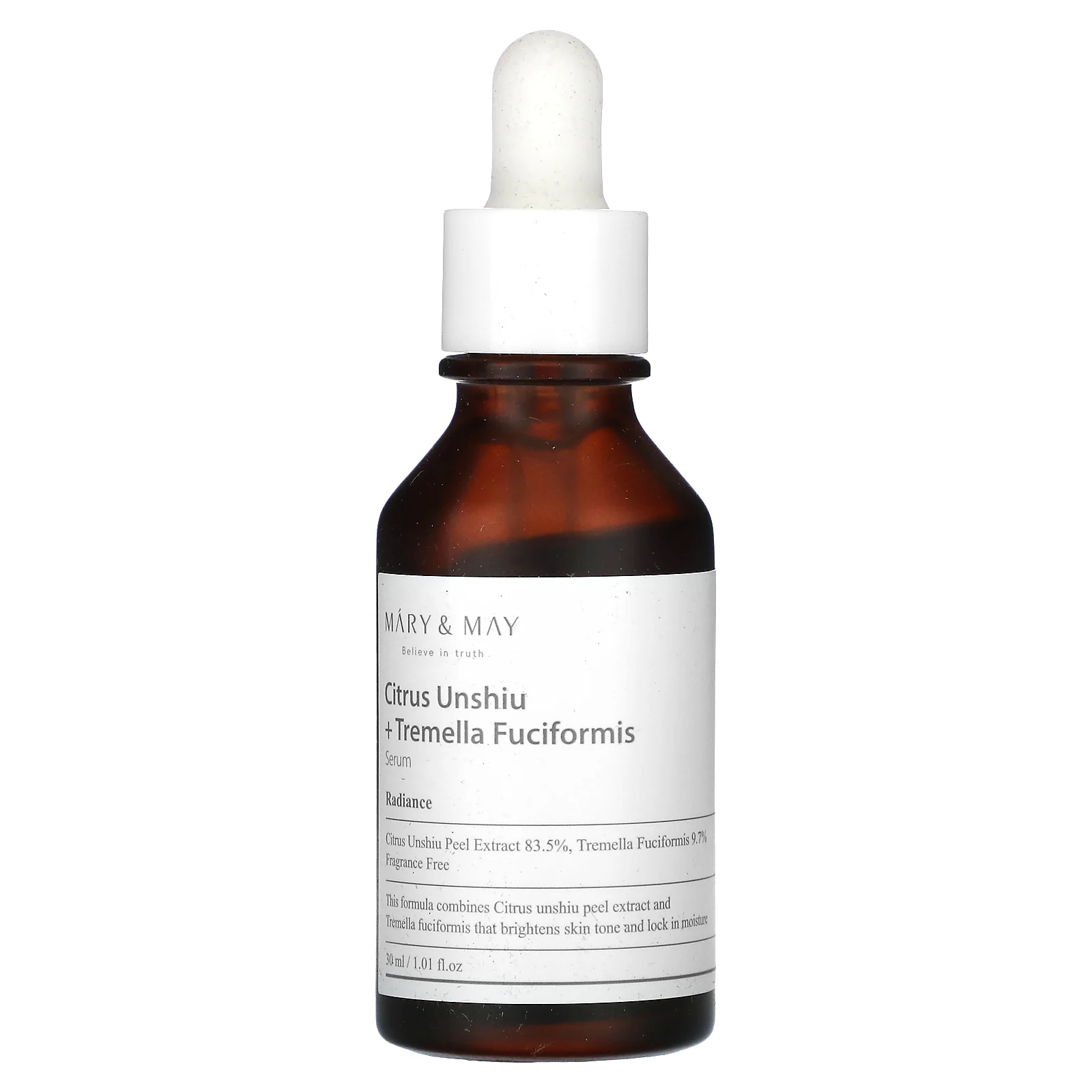 Mary & May, сыворотка с цитрусами уншиу и тремеллой фукусовидной (Tremella fuciformis), 30 мл (1,01 жидк. унции)