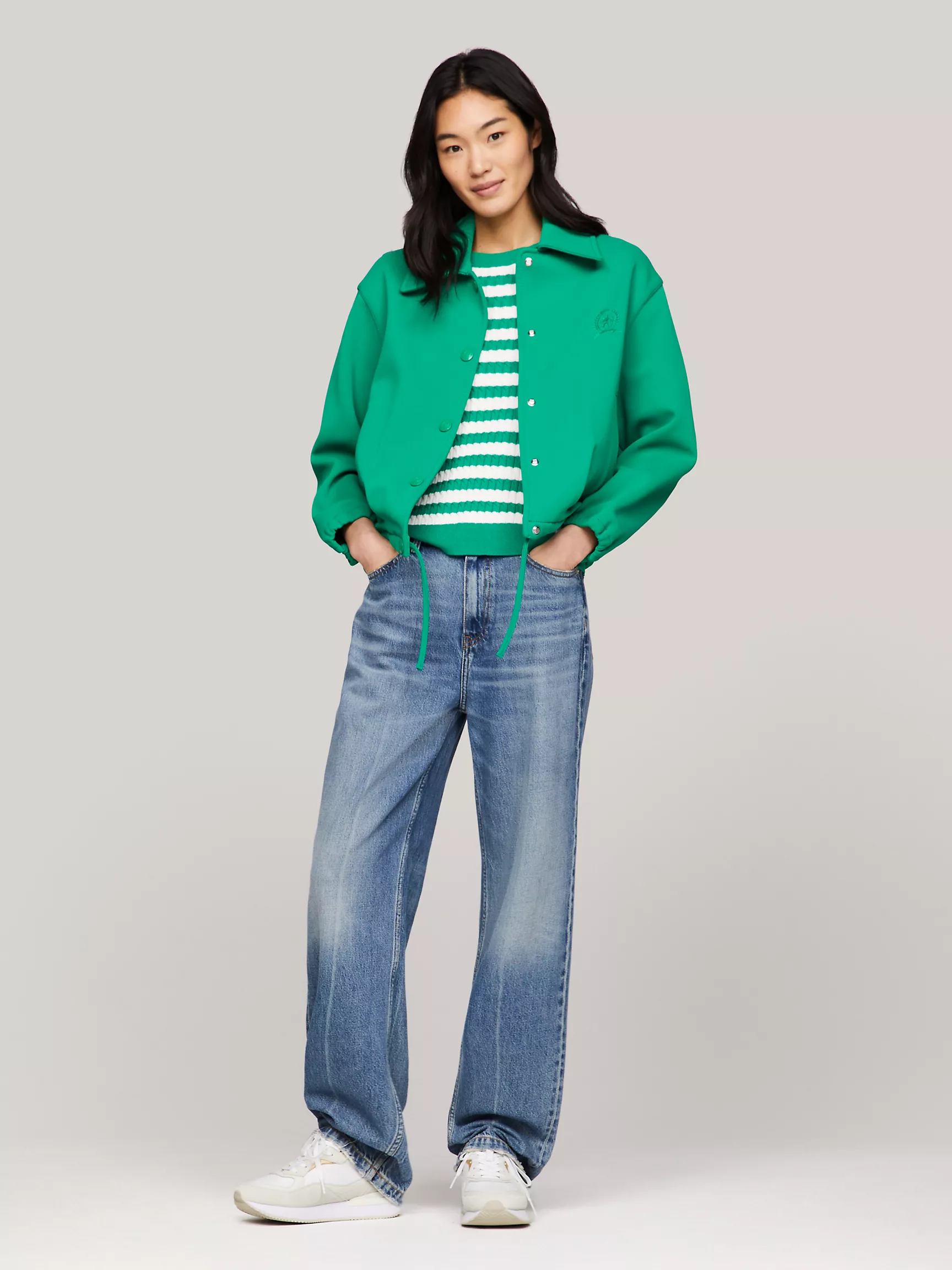 Женские кроссовки Tommy Hilfiger, Роскошные кожаные кеды с монограммным узором