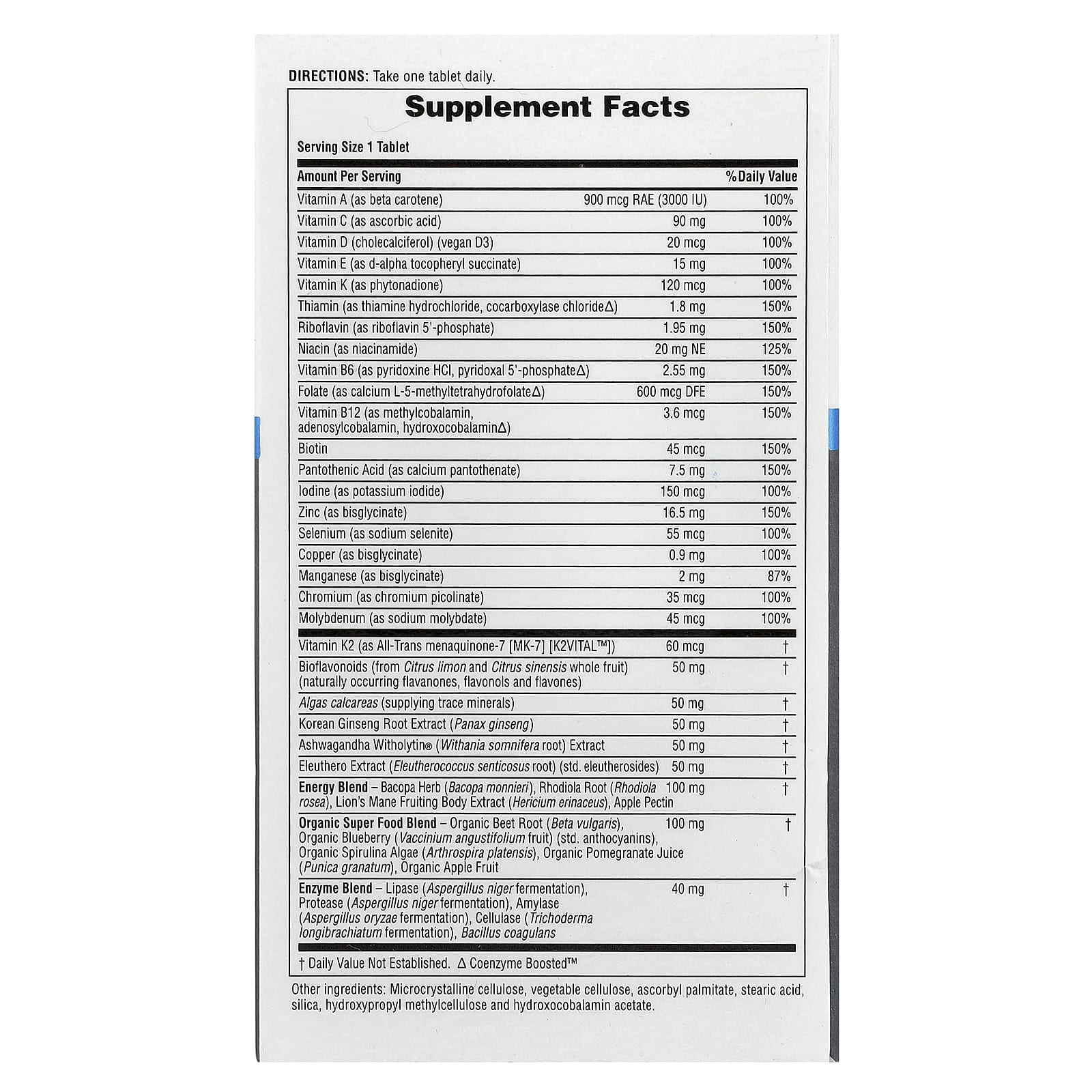 NaturesPlus, His Journey, Once Daily Multi, 30 таблеток