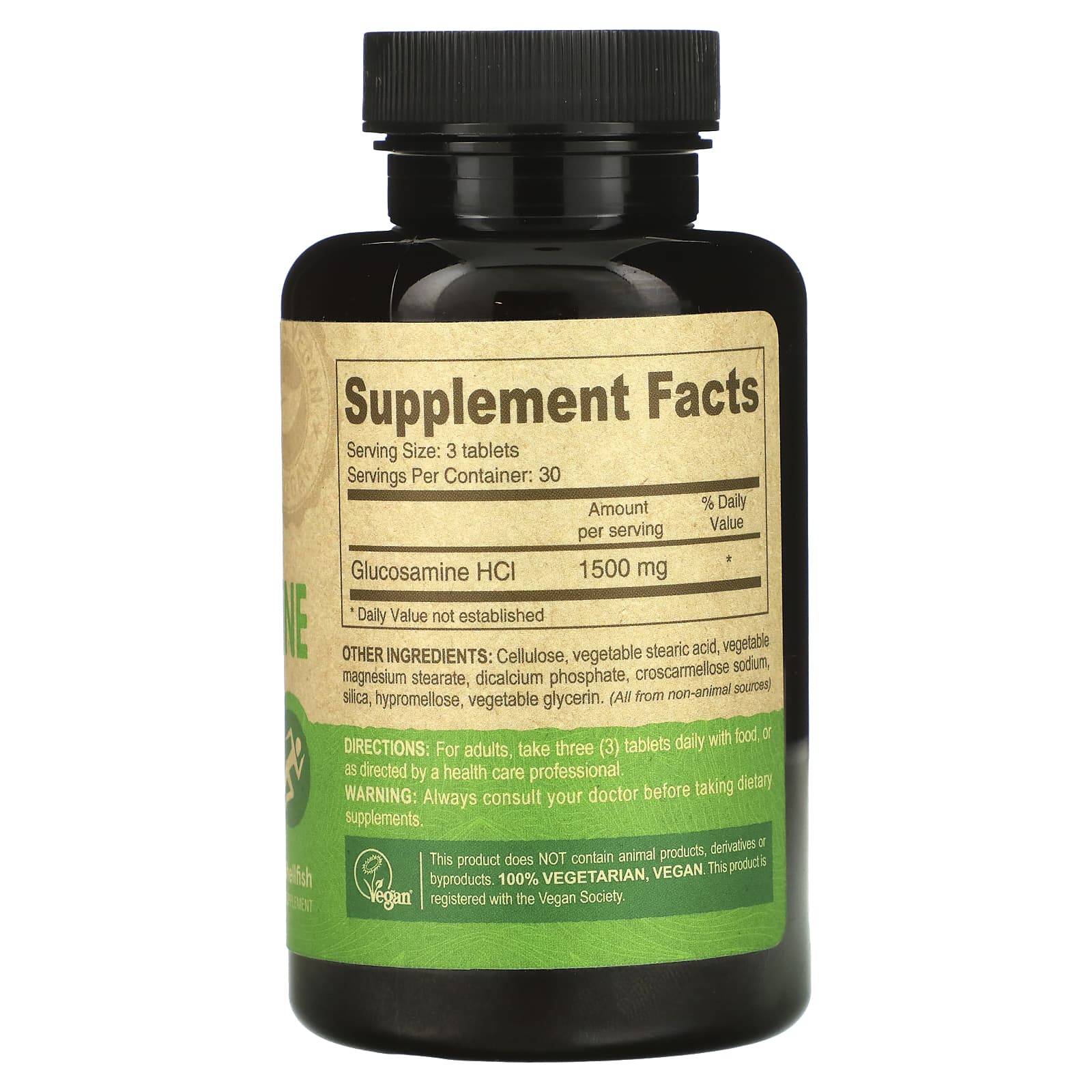 Deva, веганский глюкозамин, без моллюсков, 90 таблеток