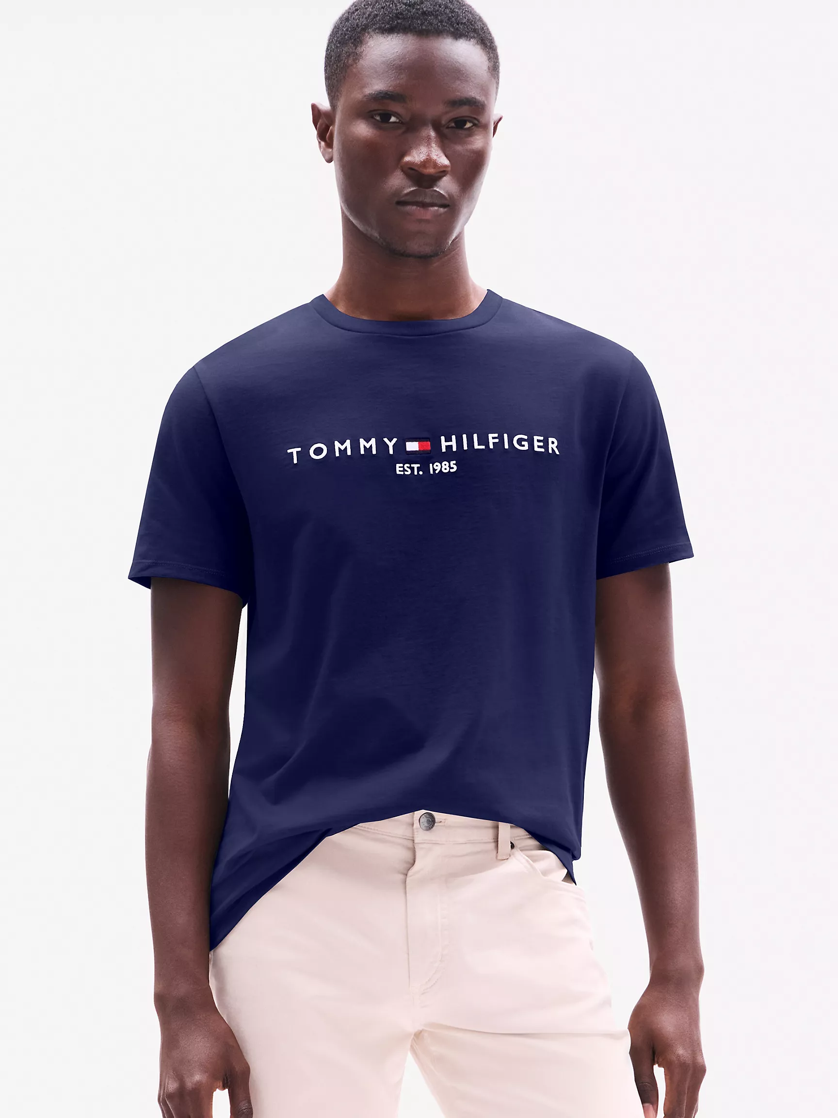 Мужская футболка Tommy Hilfiger, Футболка с вышитым логотипом Tommy