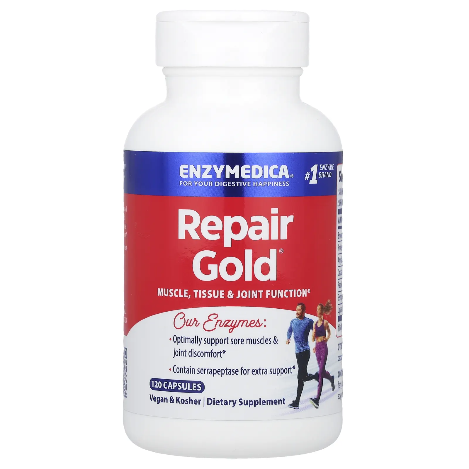 Enzymedica, Repair Gold, восстановление мышц, тканей и суставов, 120 капсул