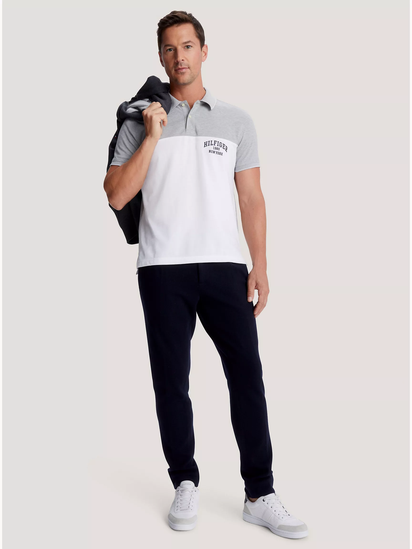 Мужское поло Tommy Hilfiger, Поло стандартного кроя с логотипом Hilfiger Block