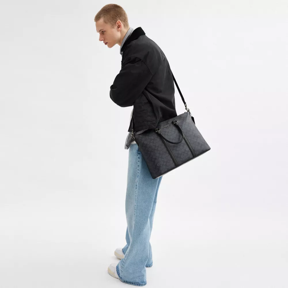Сумка COACH Caleb Work Bag In Signature Canvas